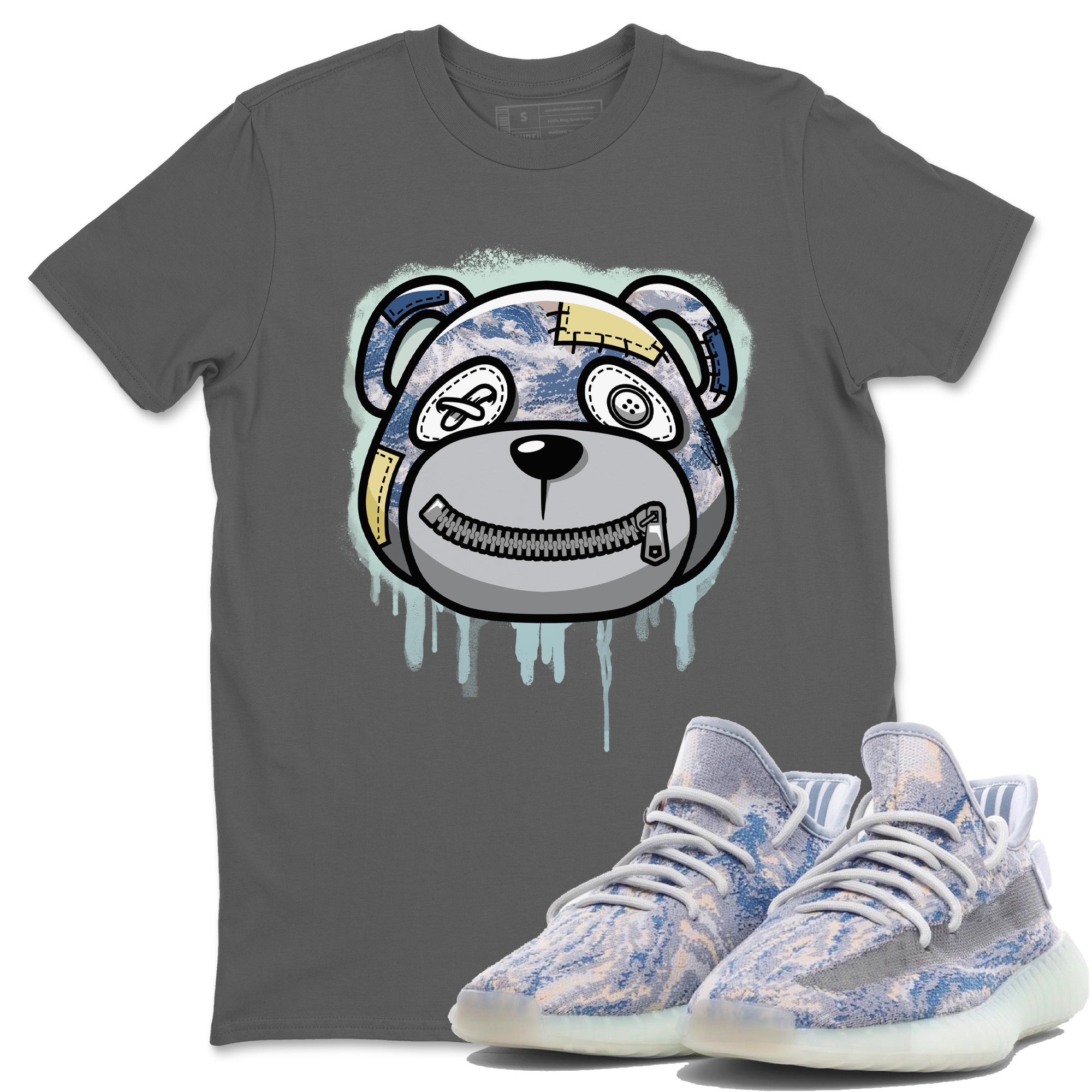 Yeezy 350 MX Blue Shirt To Match Jordans Bear Face Sneaker Tees Yeezy 350 MX Blue Drip Gear Zone Sneaker Matching Clothing Unisex Shirts