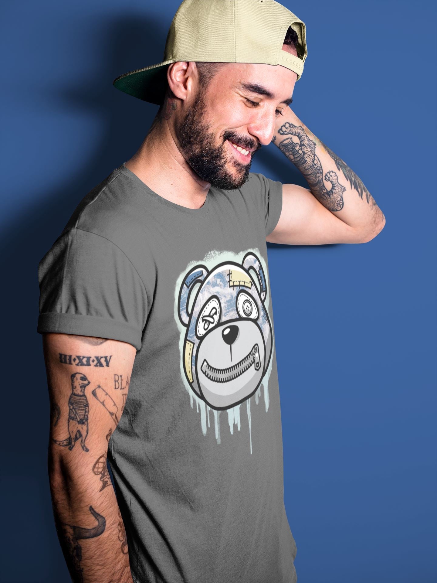 Yeezy 350 MX Blue Shirt To Match Jordans Bear Face Sneaker Tees Yeezy 350 MX Blue Drip Gear Zone Sneaker Matching Clothing Unisex Shirts