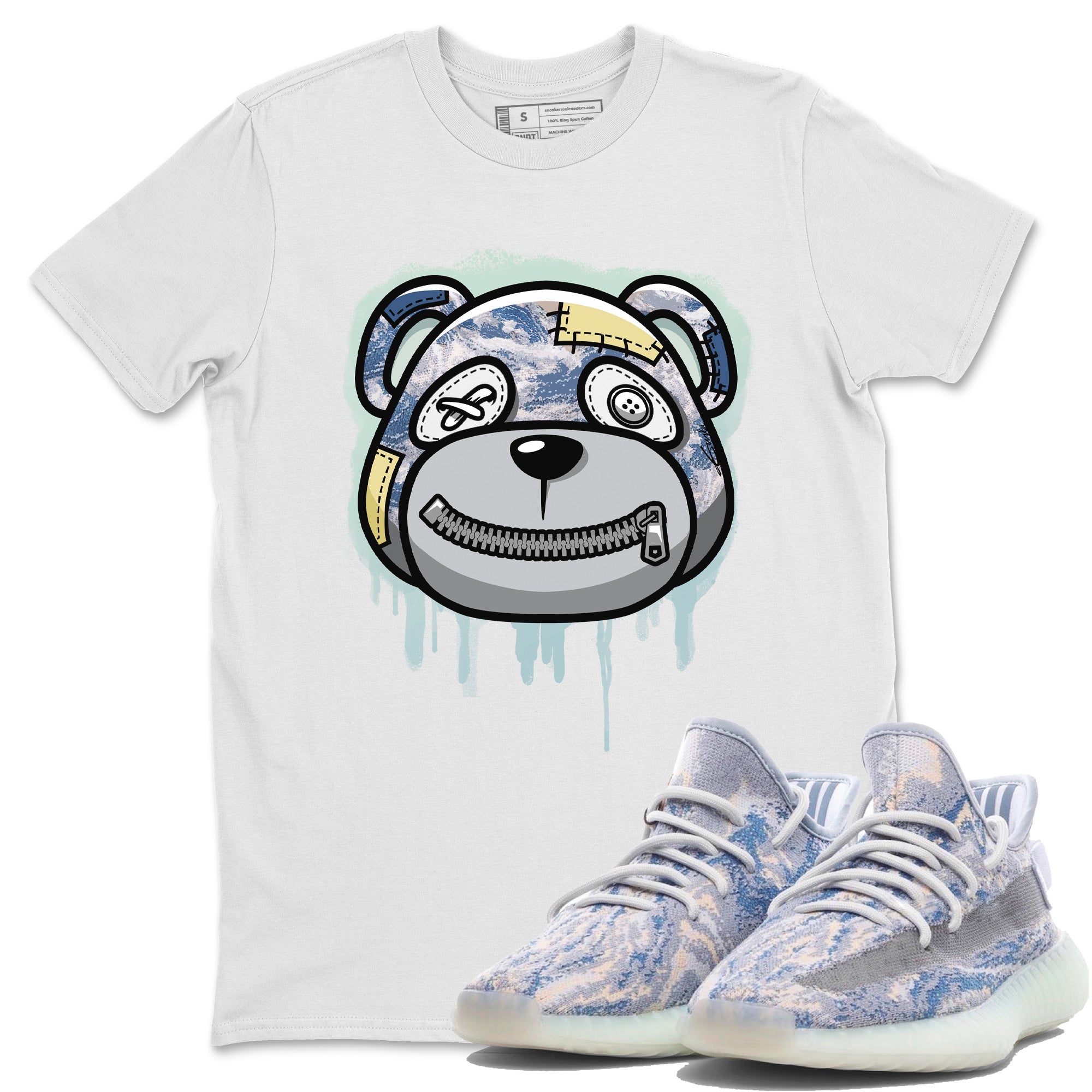 Yeezy 350 MX Blue Shirt To Match Jordans Bear Face Sneaker Tees Yeezy 350 MX Blue Drip Gear Zone Sneaker Matching Clothing Unisex Shirts