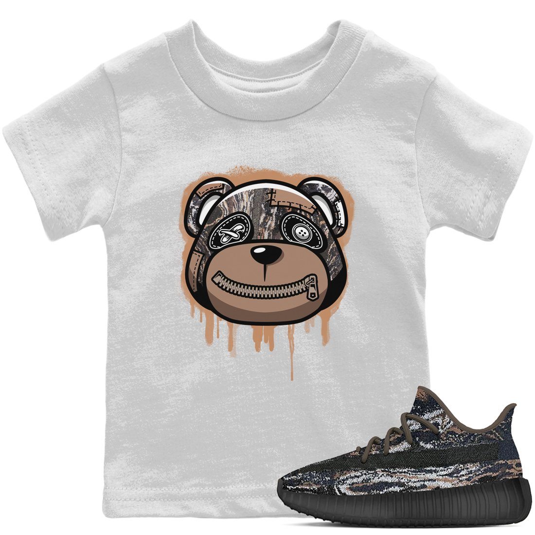 Yeezy 350 MX Rock Shirt To Match Jordans Bear Face Sneaker Tees Yeezy 350 MX Rock Drip Gear Zone Sneaker Matching Clothing Kids Shirts