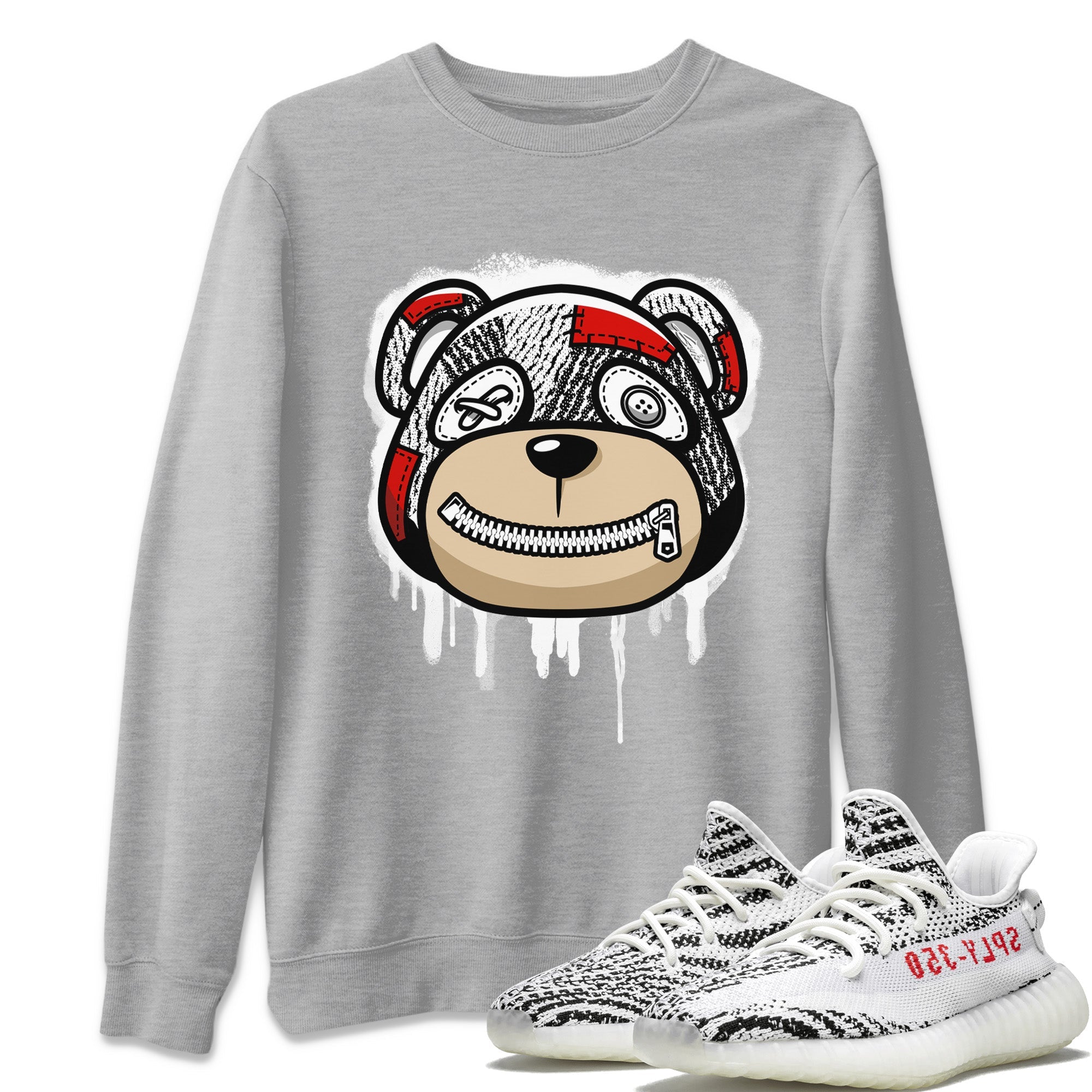 Yeezy 350 Zebra Shirt To Match Jordans Bear Face Sneaker Tees Yeezy 350 Zebra Drip Gear Zone Sneaker Matching Clothing Unisex Shirts