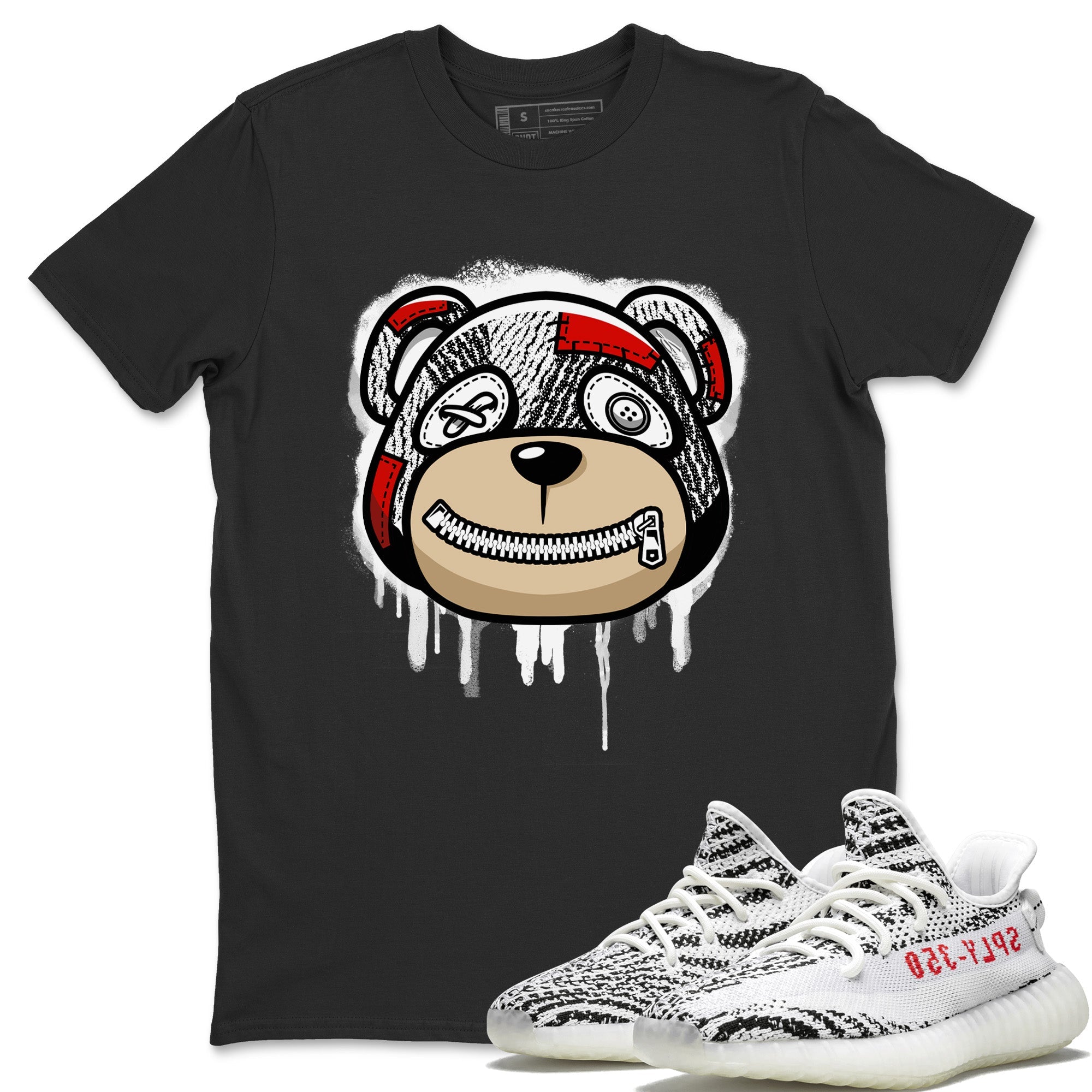 Yeezy 350 Zebra Shirt To Match Jordans Bear Face Sneaker Tees Yeezy 350 Zebra Drip Gear Zone Sneaker Matching Clothing Unisex Shirts