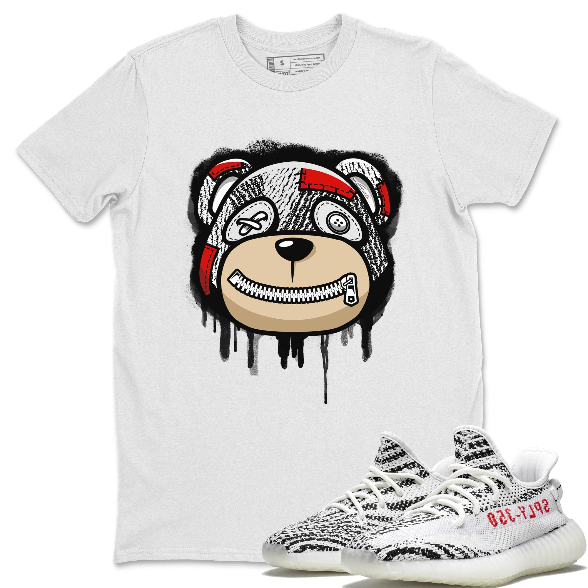 Yeezy 350 Zebra Shirt To Match Jordans Bear Face Sneaker Tees Yeezy 350 Zebra Drip Gear Zone Sneaker Matching Clothing Unisex Shirts