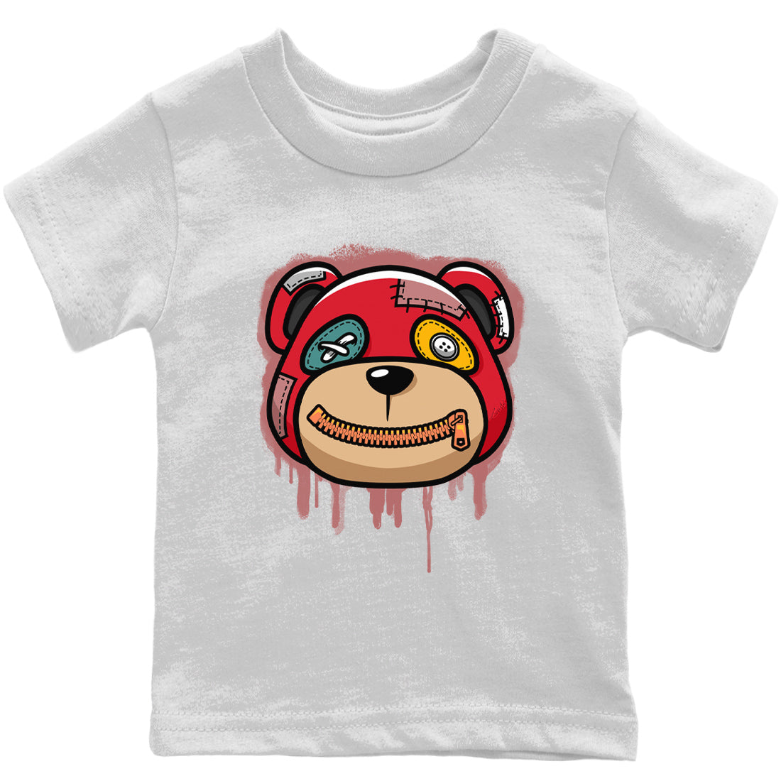 Yeezy 700 Hi-Res Red Shirt To Match Jordans Bear Face Sneaker Tees Yeezy 700 Hi-Res Red Drip Gear Zone Sneaker Matching Clothing Kids Shirts