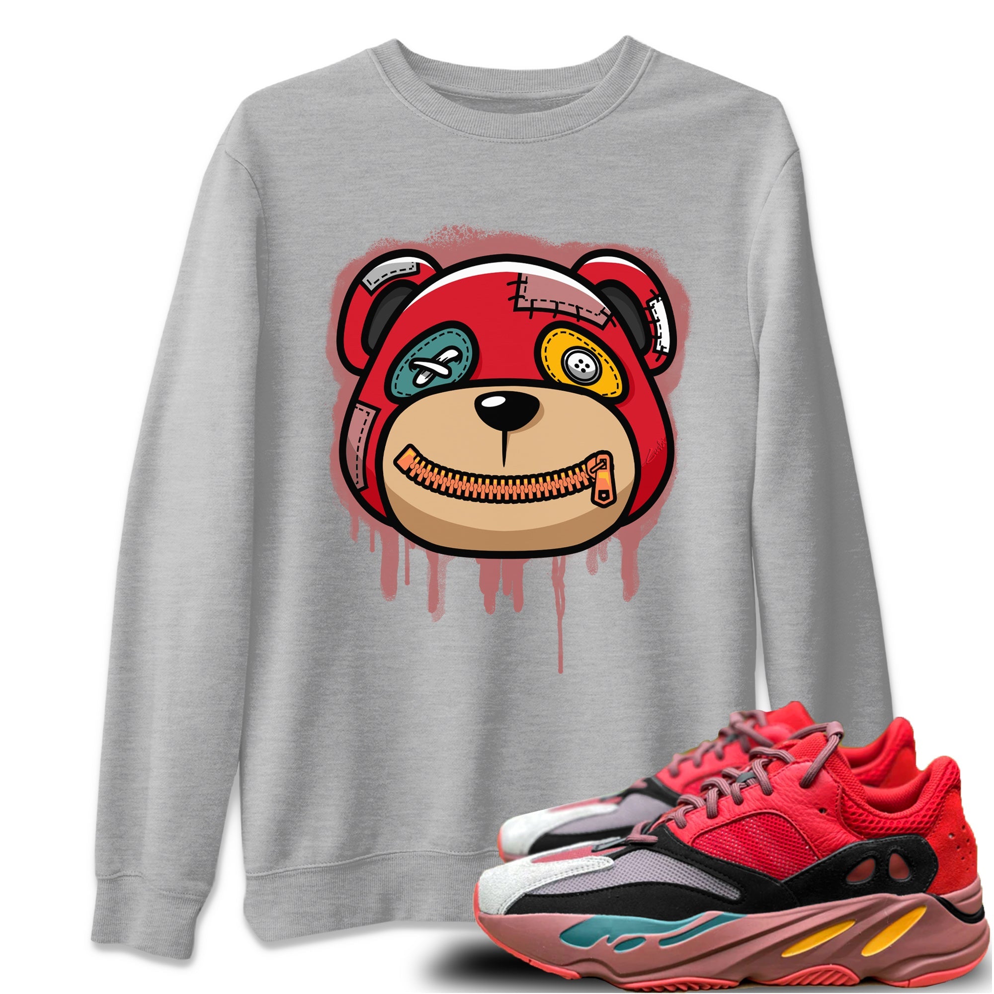 Yeezy 700 Hi-Res Red Shirt To Match Jordans Bear Face Sneaker Tees Yeezy 700 Hi-Res Red Drip Gear Zone Sneaker Matching Clothing Unisex Shirts