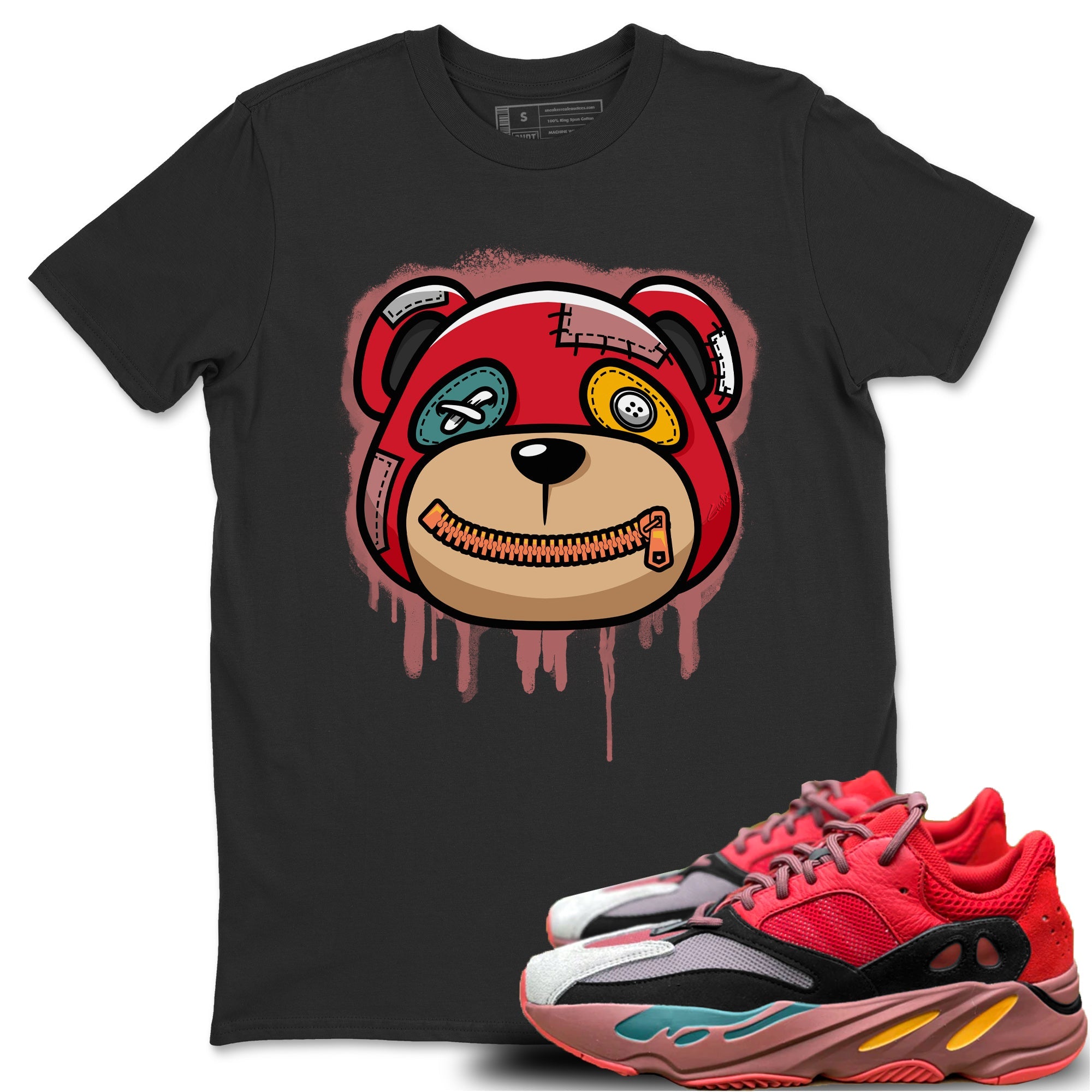 Yeezy 700 Hi-Res Red Shirt To Match Jordans Bear Face Sneaker Tees Yeezy 700 Hi-Res Red Drip Gear Zone Sneaker Matching Clothing Unisex Shirts