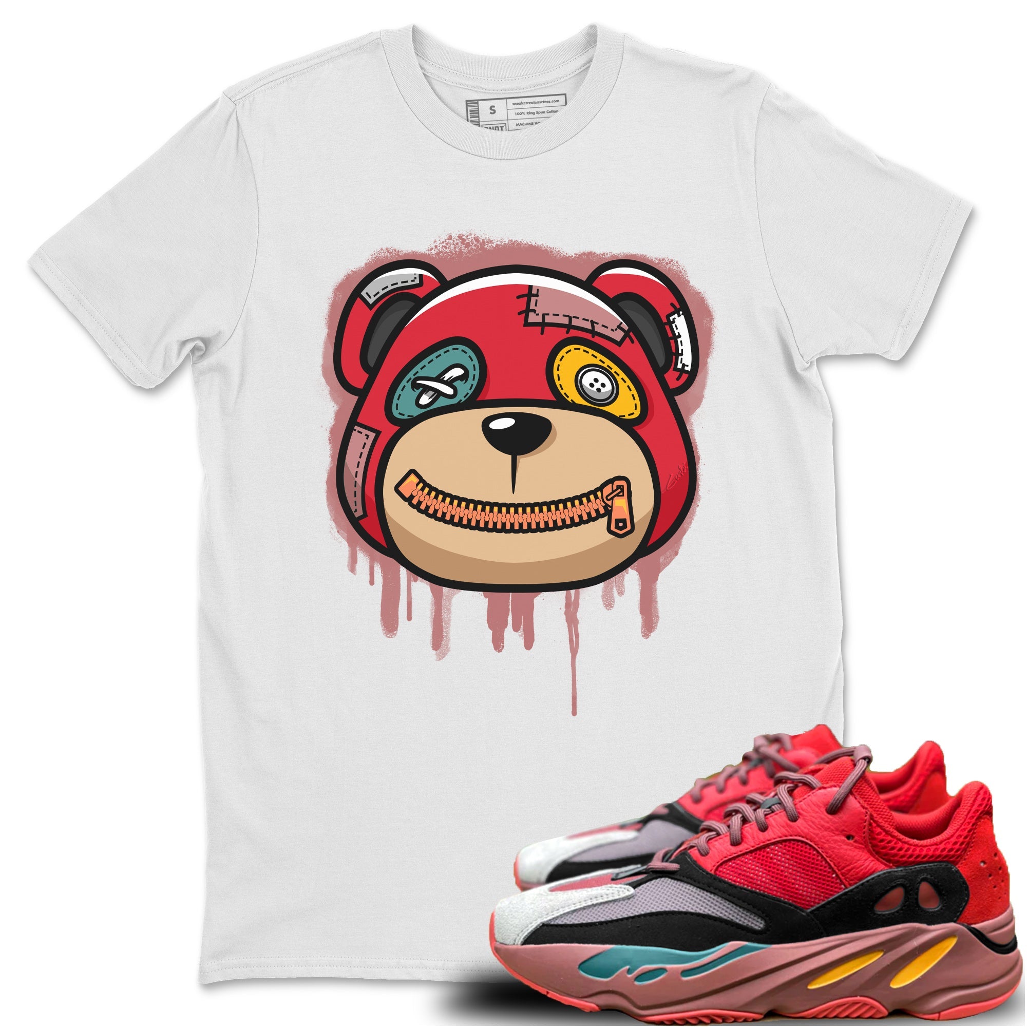 Yeezy 700 Hi-Res Red Shirt To Match Jordans Bear Face Sneaker Tees Yeezy 700 Hi-Res Red Drip Gear Zone Sneaker Matching Clothing Unisex Shirts