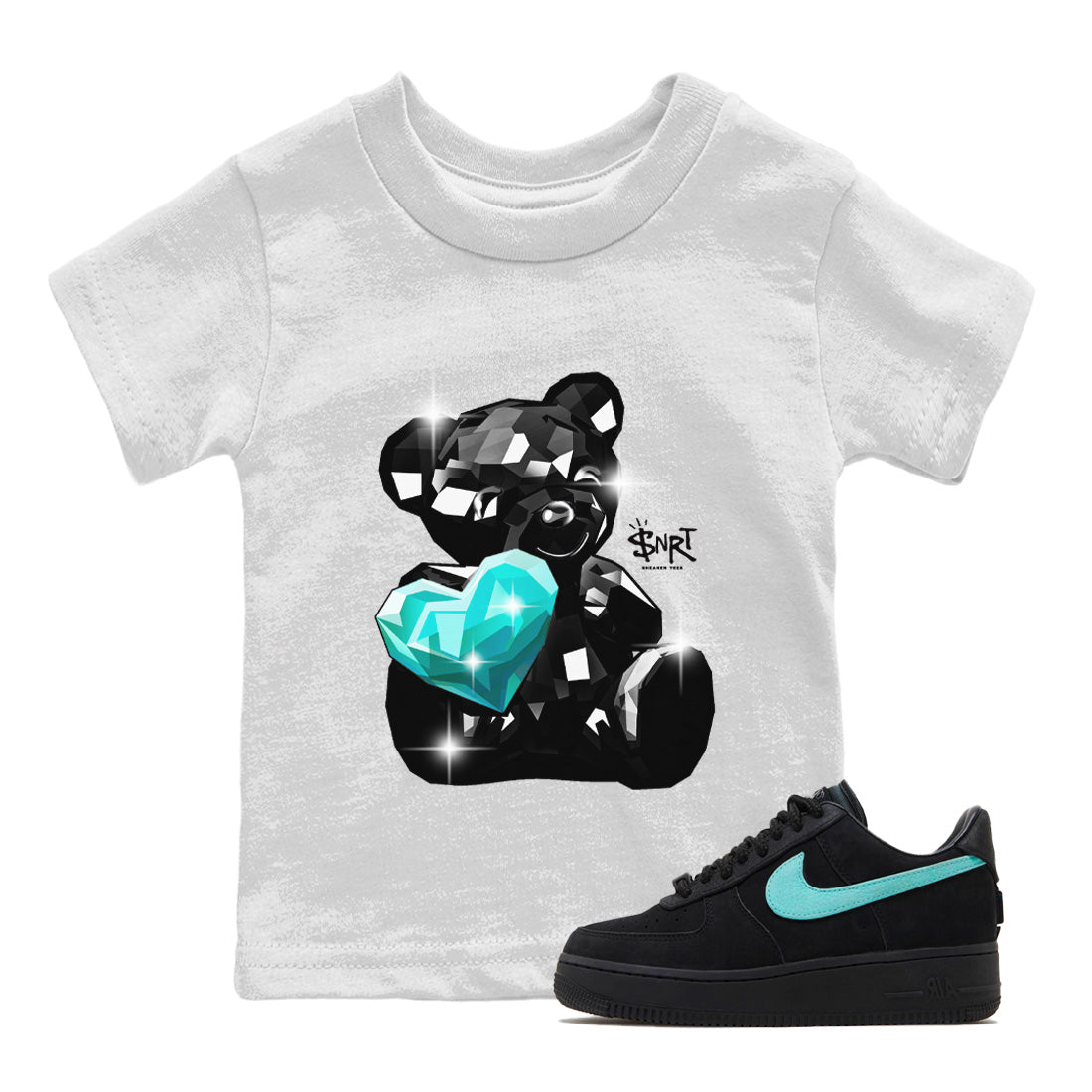 Air Force 1 Tiffany Sneaker Tees Drip Gear Zone Bear Germs Sneaker Tees Air Force 1 Low x Tiffany Shirt Kids Shirts White 1
