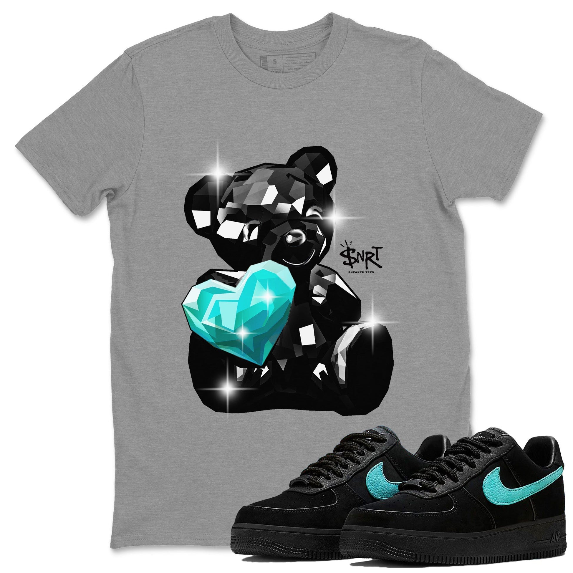 Air Force 1 Tiffany Sneaker Tees Drip Gear Zone Bear Germs Sneaker Tees Air Force 1 Low x Tiffany Shirt Unisex Shirts Heather Grey 1