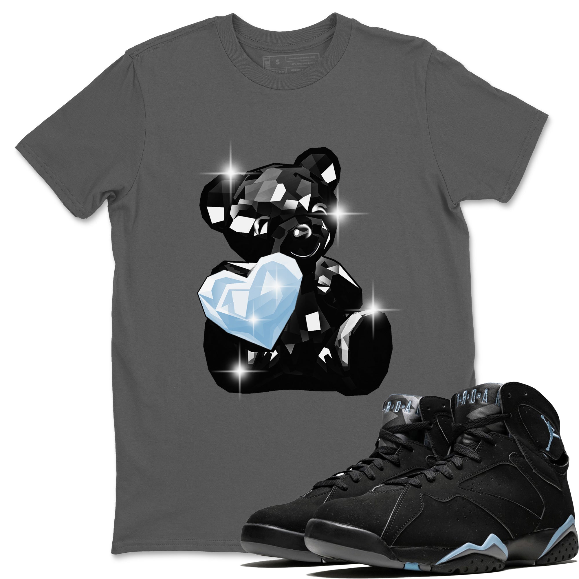 Air Jordan 7 Chambray Sneaker Match Tees Bear Germs Streetwear Sneaker Shirt AJ7 Chambray Drip Gear Zone Sneaker Matching Clothing Unisex Shirts Cool Grey 1
