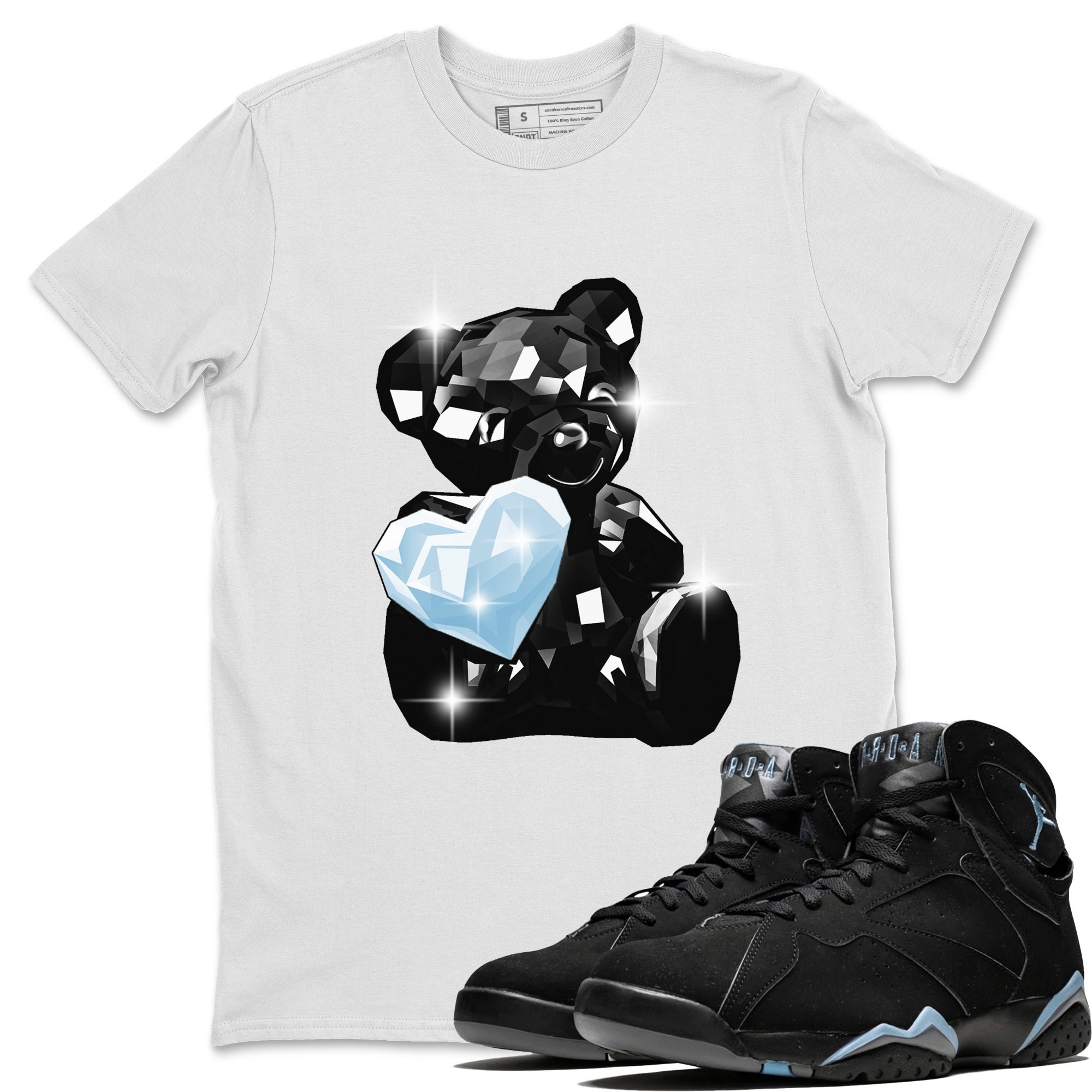 Air Jordan 7 Chambray Sneaker Match Tees Bear Germs Streetwear Sneaker Shirt AJ7 Chambray Drip Gear Zone Sneaker Matching Clothing Unisex Shirts White 1