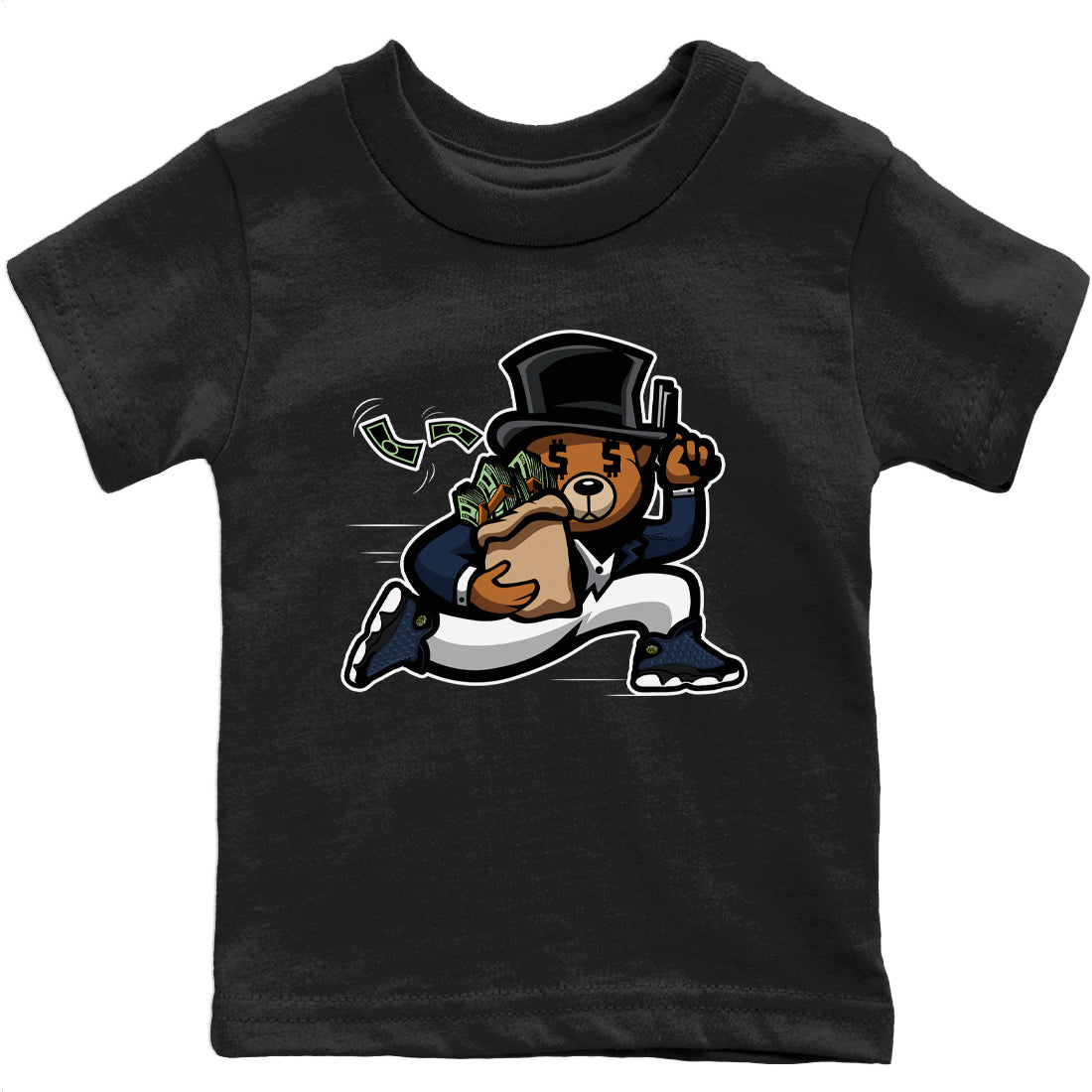 Jordan 13 Brave Blue Sneaker Matching T-Shirt Bear Steals Sneaker Tees Jordan 13 Brave Blue Sneaker Release Tees Kids Shirts