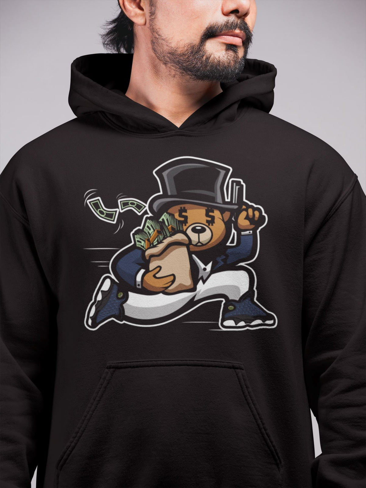 Jordan 13 Brave Blue Sneaker Matching T-Shirt Bear Steals Sneaker Tees Jordan 13 Brave Blue Sneaker Release Tees Crew Neck Tees