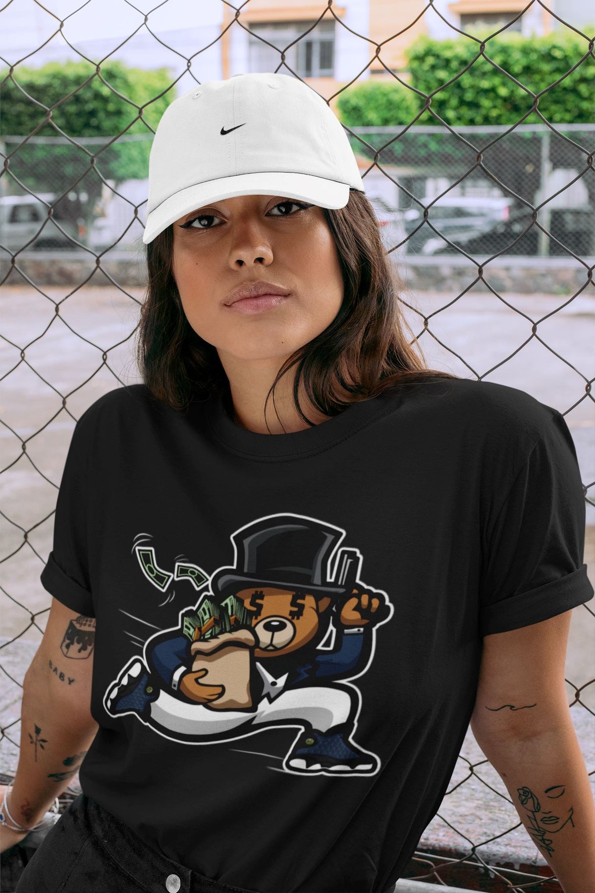 Jordan 13 Brave Blue Sneaker Matching T-Shirt Bear Steals Sneaker Tees Jordan 13 Brave Blue Sneaker Release Tees Crew Neck Tees