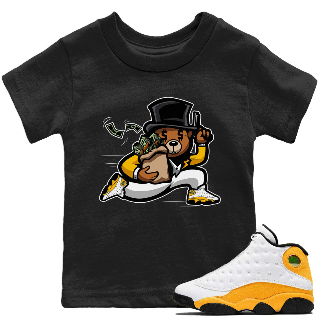 Jordan 13 Del Sol Sneaker Matching T-Shirt Bear Steals Sneaker Tees Jordan 13 Del Sol Sneaker Release Tees Kids Shirts