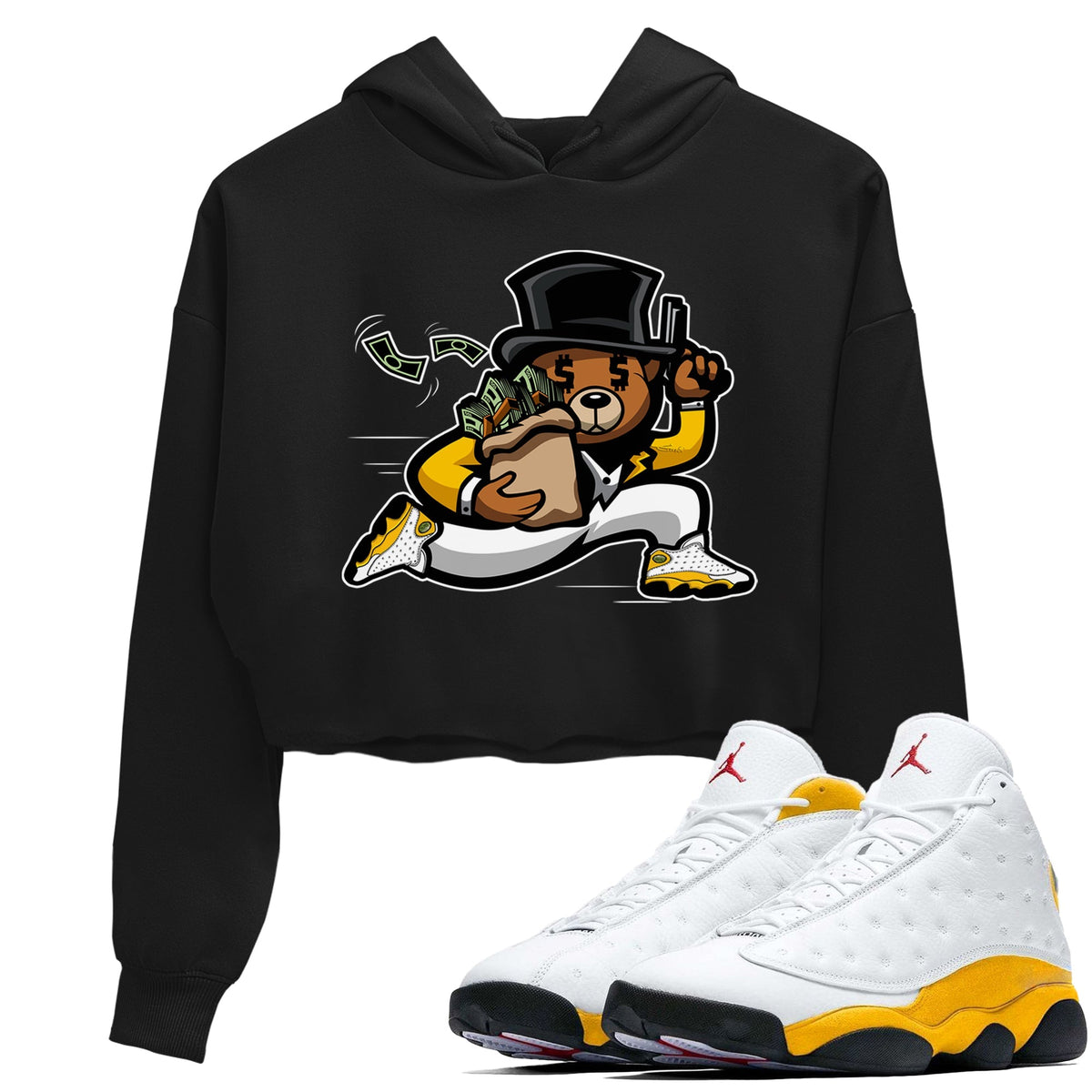 Jordan 13 Del Sol Sneaker Matching T-Shirt Bear Steals Sneaker Tees Jordan 13 Del Sol Sneaker Release Tees Women's Shirts