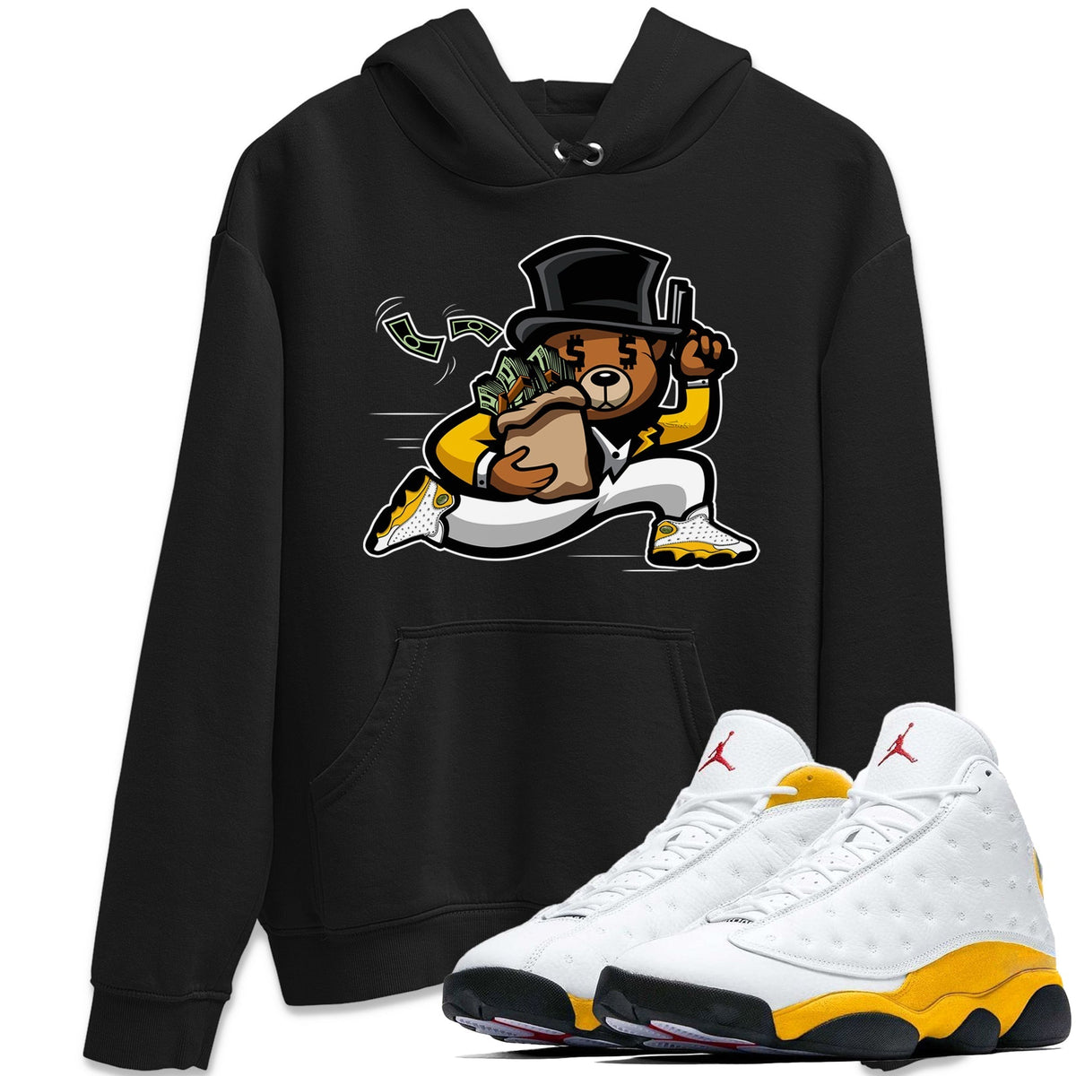 Jordan 13 Del Sol Sneaker Matching T-Shirt Bear Steals Sneaker Tees Jordan 13 Del Sol Sneaker Release Tees Crew Neck Tees