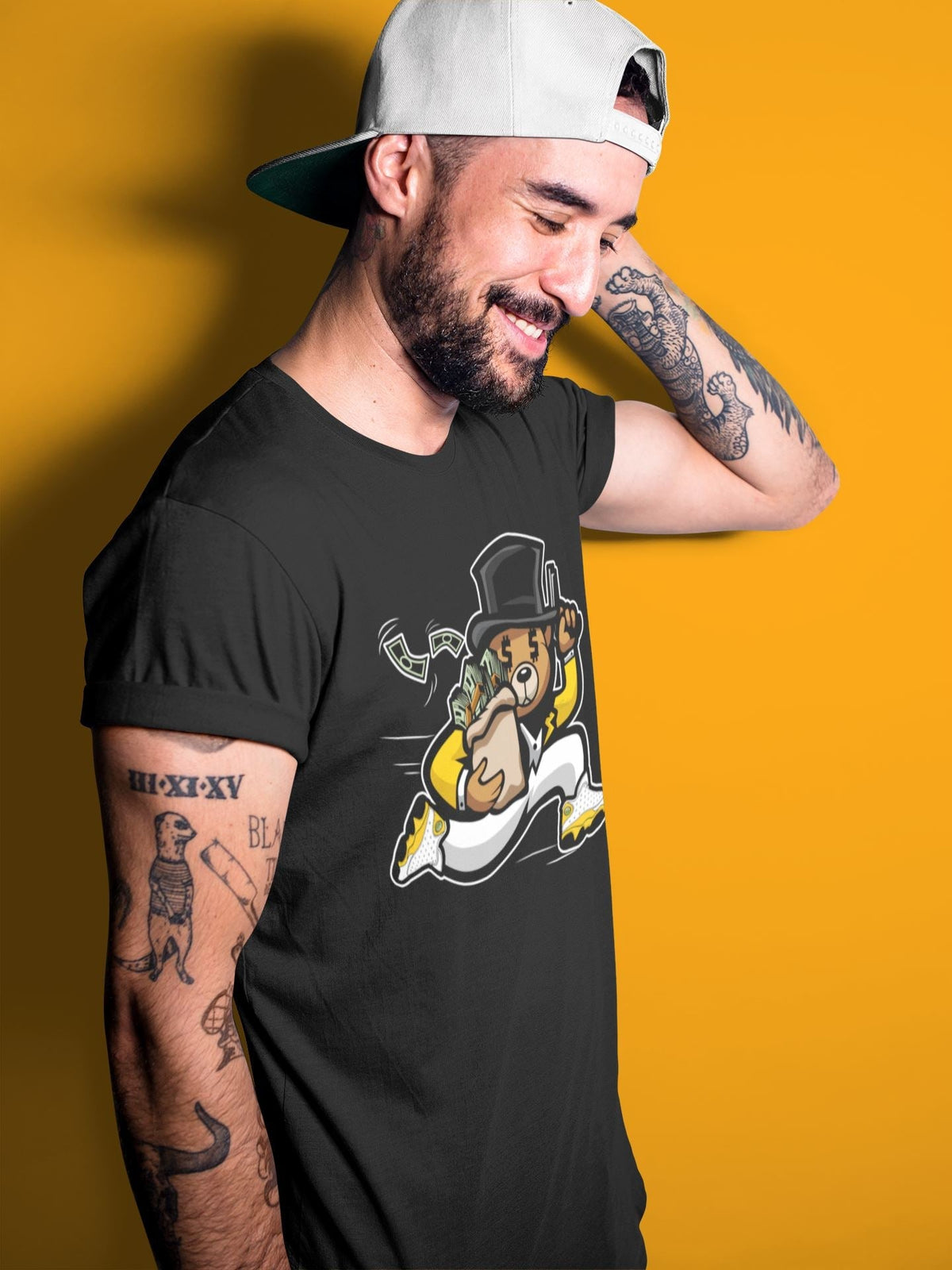 Jordan 13 Del Sol Sneaker Matching T-Shirt Bear Steals Sneaker Tees Jordan 13 Del Sol Sneaker Release Tees Crew Neck Tees