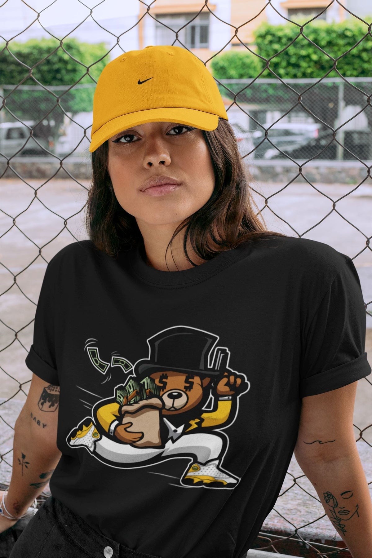 Jordan 13 Del Sol Sneaker Matching T-Shirt Bear Steals Sneaker Tees Jordan 13 Del Sol Sneaker Release Tees Crew Neck Tees