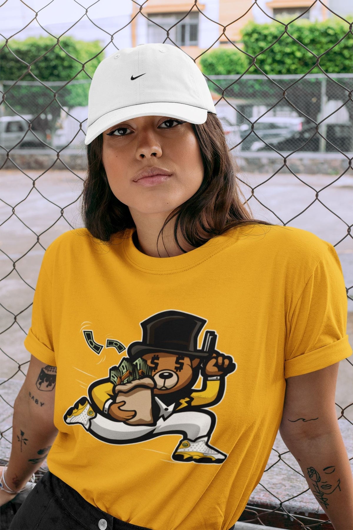 Jordan 13 Del Sol Sneaker Matching T-Shirt Bear Steals Sneaker Tees Jordan 13 Del Sol Sneaker Release Tees Crew Neck Tees