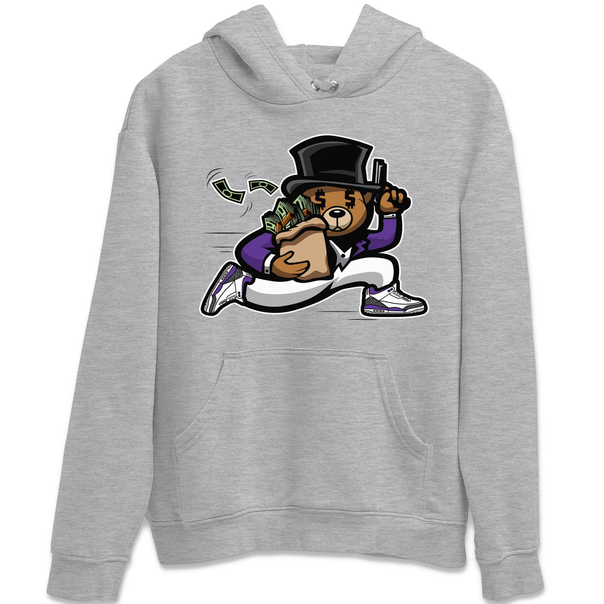 Jordan 3 Dark Iris Sneaker Matching T-Shirt Bear Steals Sneaker Tees Jordan 3 Dark Iris Sneaker Release Tees Crew Neck Tees