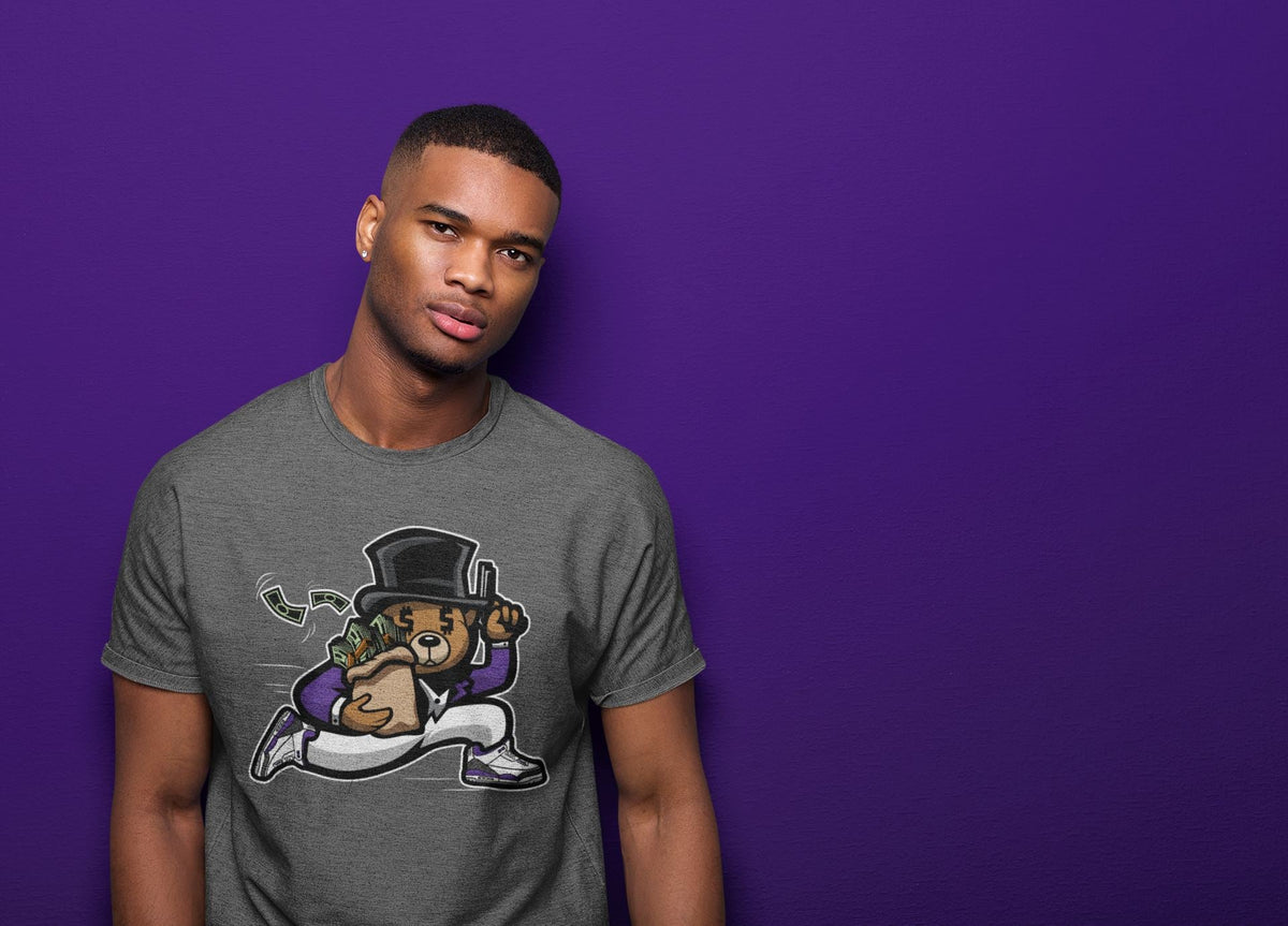 Jordan 3 Dark Iris Sneaker Matching T-Shirt Bear Steals Sneaker Tees Jordan 3 Dark Iris Sneaker Release Tees Crew Neck Tees