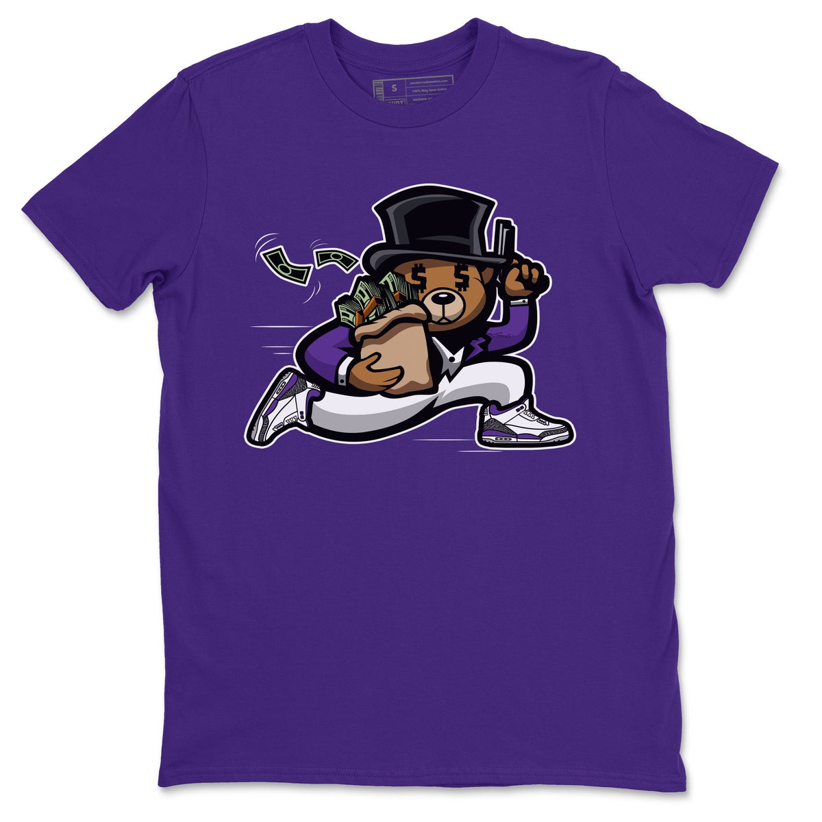 Jordan 3 Dark Iris Sneaker Matching T-Shirt Bear Steals Sneaker Tees Jordan 3 Dark Iris Sneaker Release Tees Crew Neck Tees