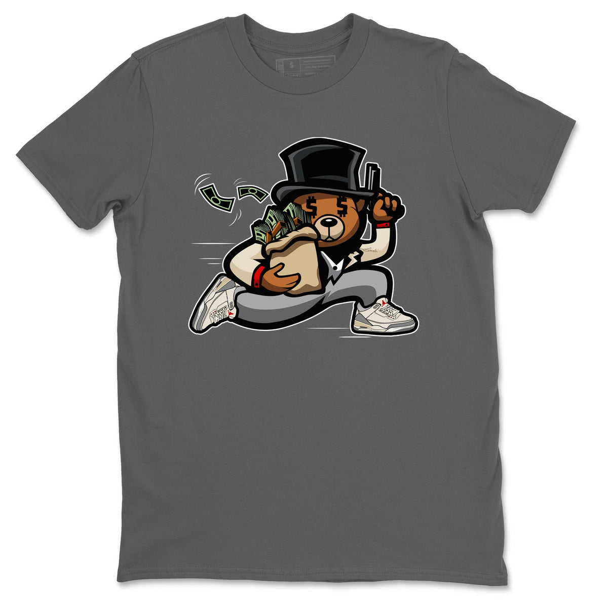 Jordan 3 Muslin Sneaker Matching T-Shirt Bear Steals Sneaker Tees Jordan 3 Muslin Sneaker Release Tees Crew Neck Tees