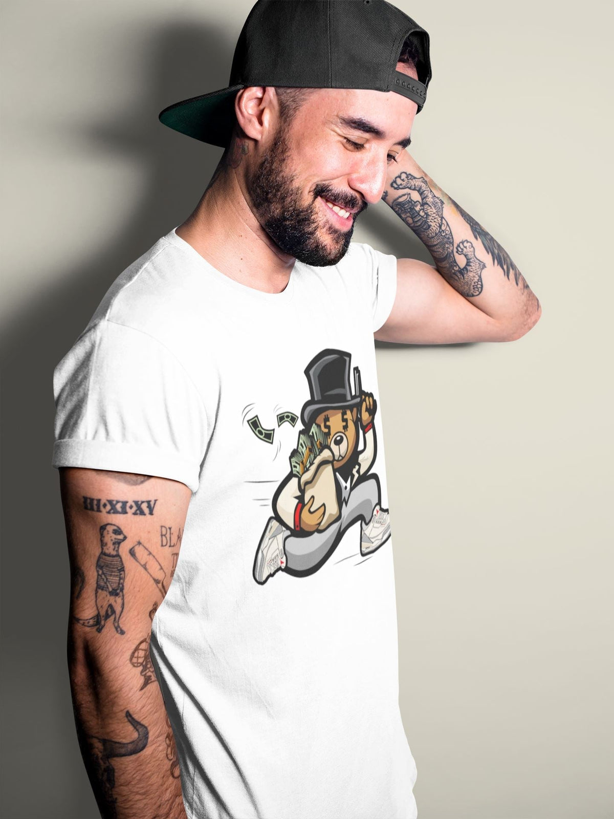 Jordan 3 Muslin Sneaker Matching T-Shirt Bear Steals Sneaker Tees Jordan 3 Muslin Sneaker Release Tees Crew Neck Tees