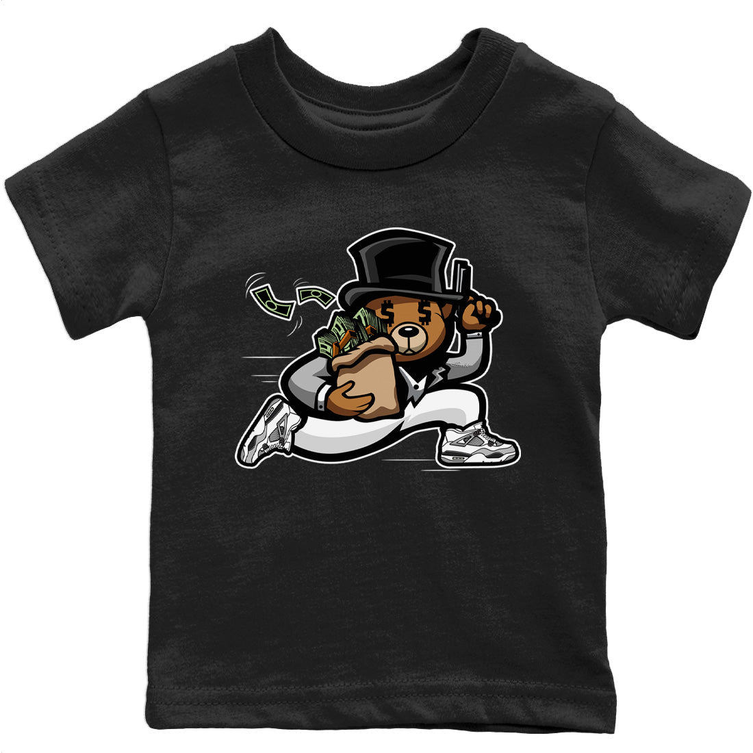 Jordan 4 Military Black Sneaker Matching T-Shirt Bear Steals Sneaker Tees Jordan 4 Military Black Sneaker Release Tees Kids Shirts