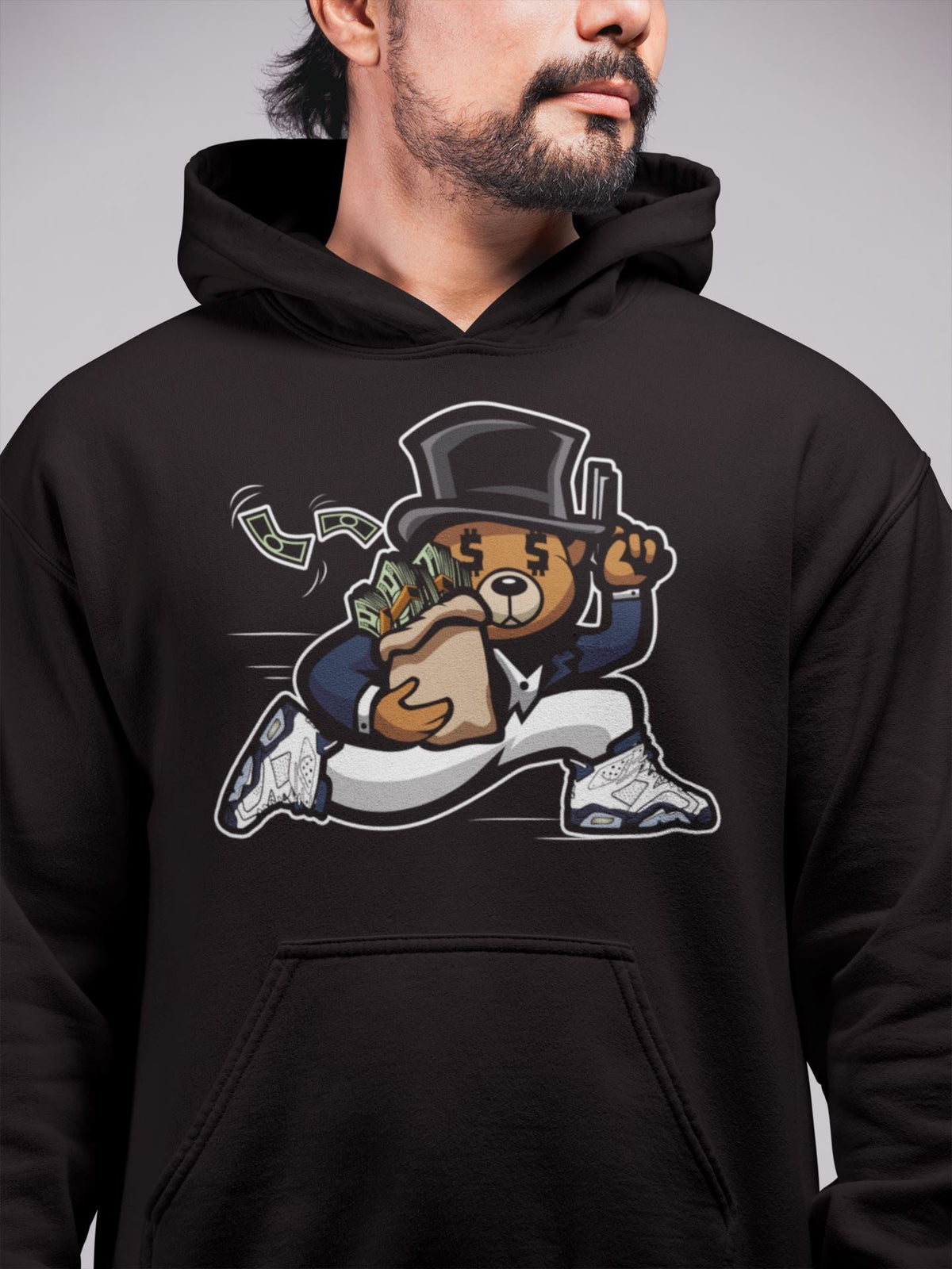 Jordan 6 Midnight Navy Sneaker Matching T-Shirt Bear Steals Sneaker Tees Jordan 6 Midnight Navy Sneaker Release Tees Crew Neck Tees