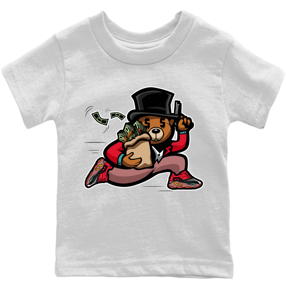 Yeezy 700 Hi-Res Red Shirt To Match Jordans Bear Steals Sneaker Tees Yeezy 700 Hi-Res Red Drip Gear Zone Sneaker Matching Clothing Kids Shirts