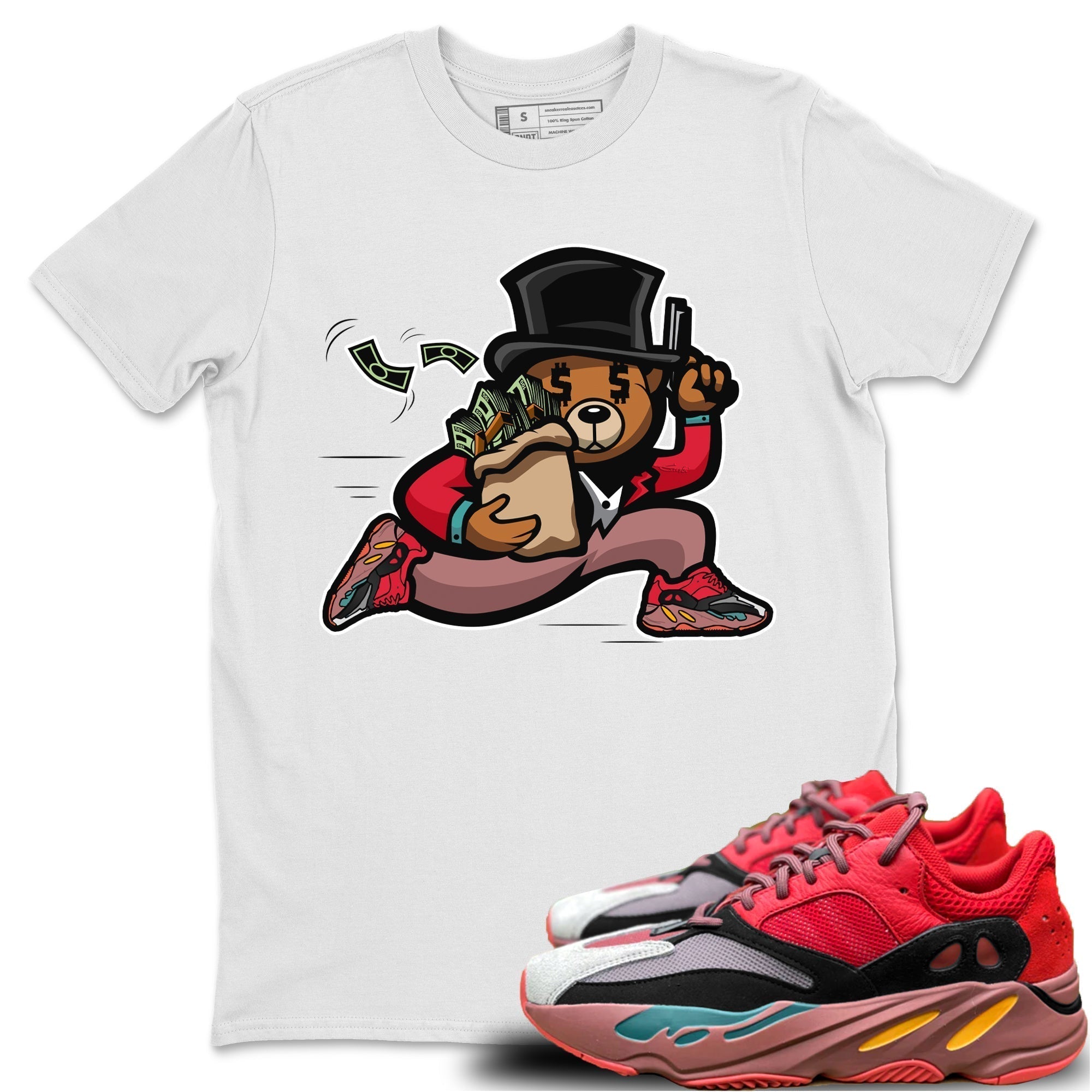 Yeezy 700 Hi-Res Red Shirt To Match Jordans Bear Steals Sneaker Tees Yeezy 700 Hi-Res Red Drip Gear Zone Sneaker Matching Clothing Unisex Shirts