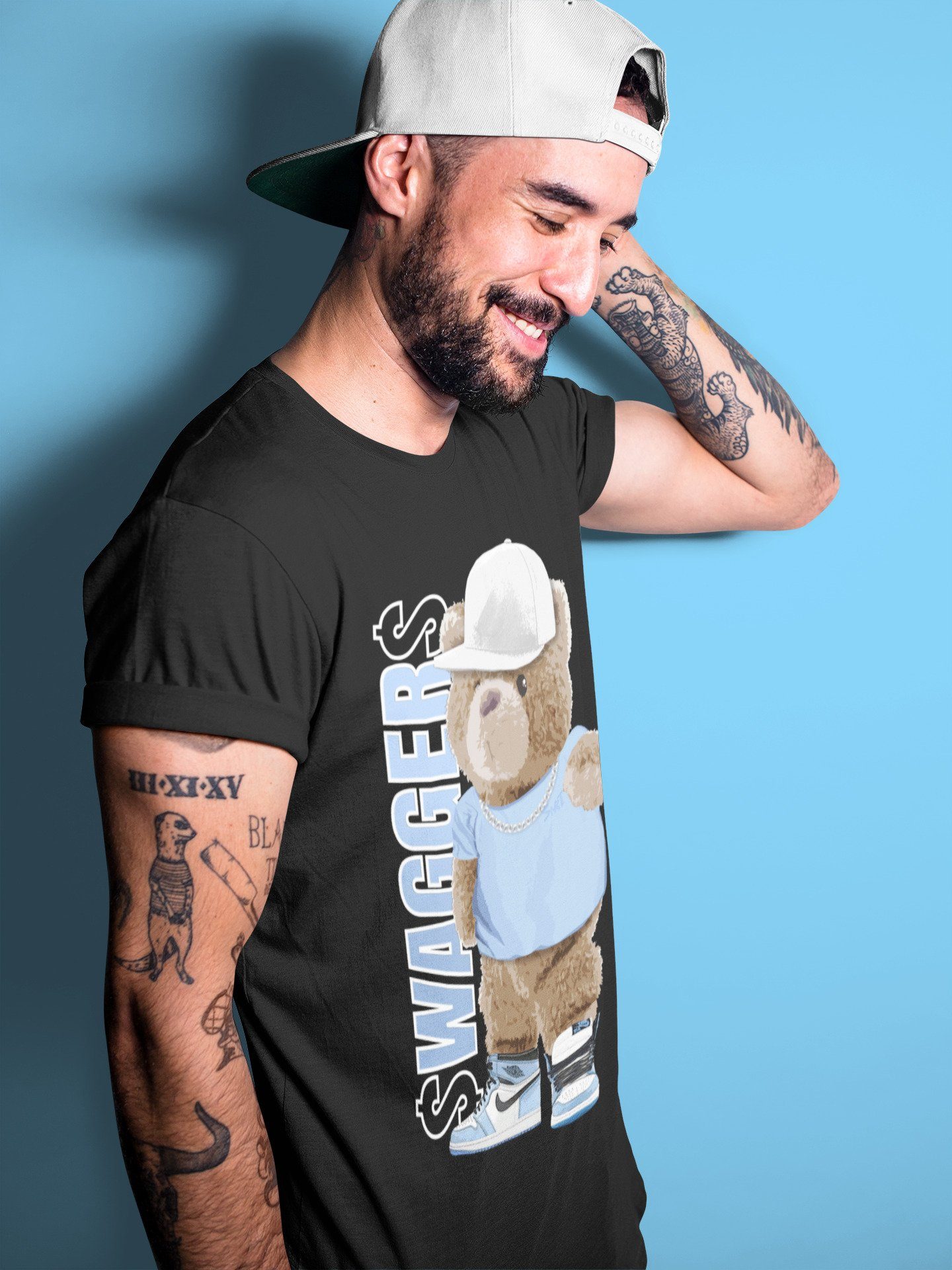 Jordan 1 University Blue Shirt To Match Jordans Bear Swaggers Sneaker Tees Jordan 1 University Blue Drip Gear Zone Sneaker Matching Clothing Unisex Shirts