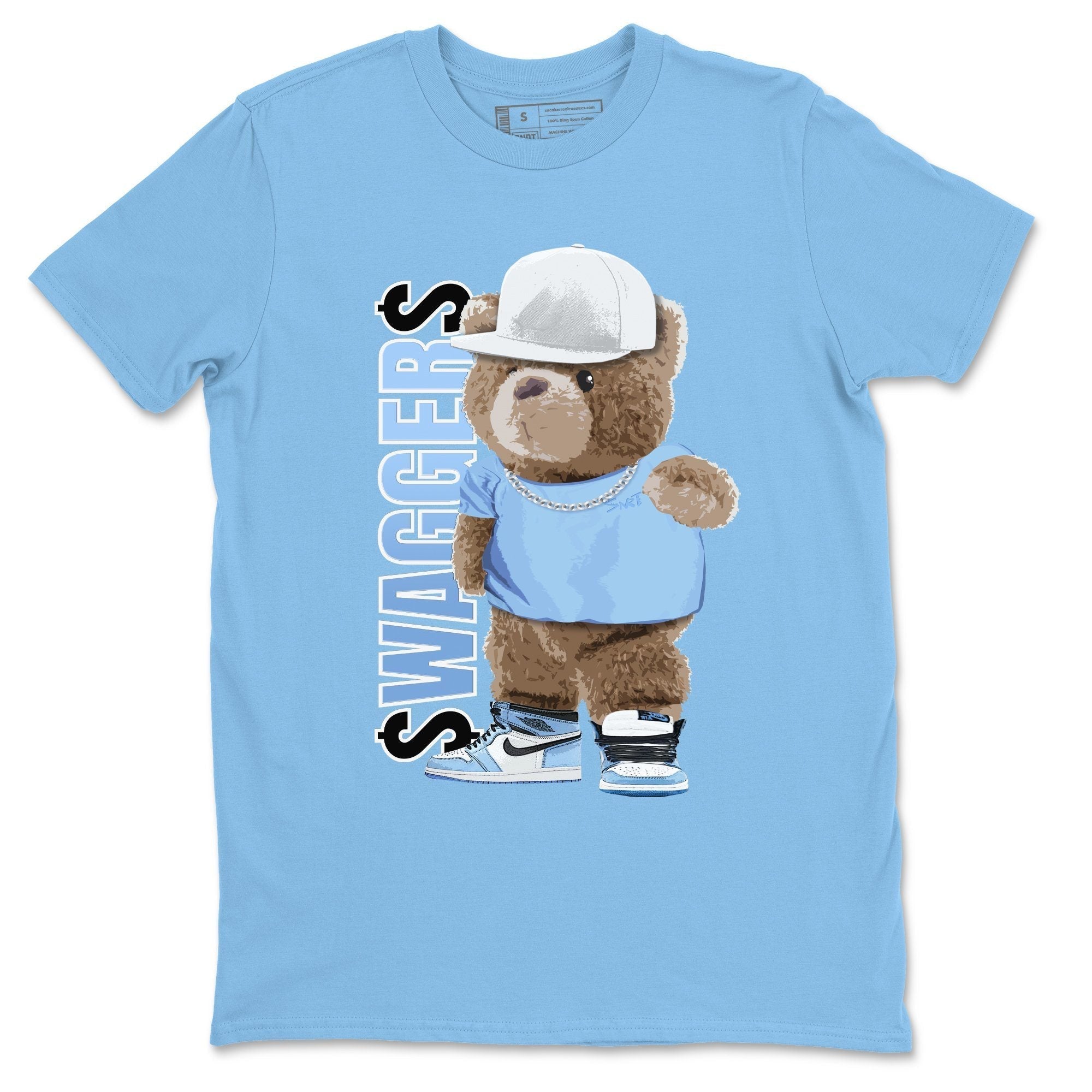 Jordan 1 University Blue Shirt To Match Jordans Bear Swaggers Sneaker Tees Jordan 1 University Blue Drip Gear Zone Sneaker Matching Clothing Unisex Shirts
