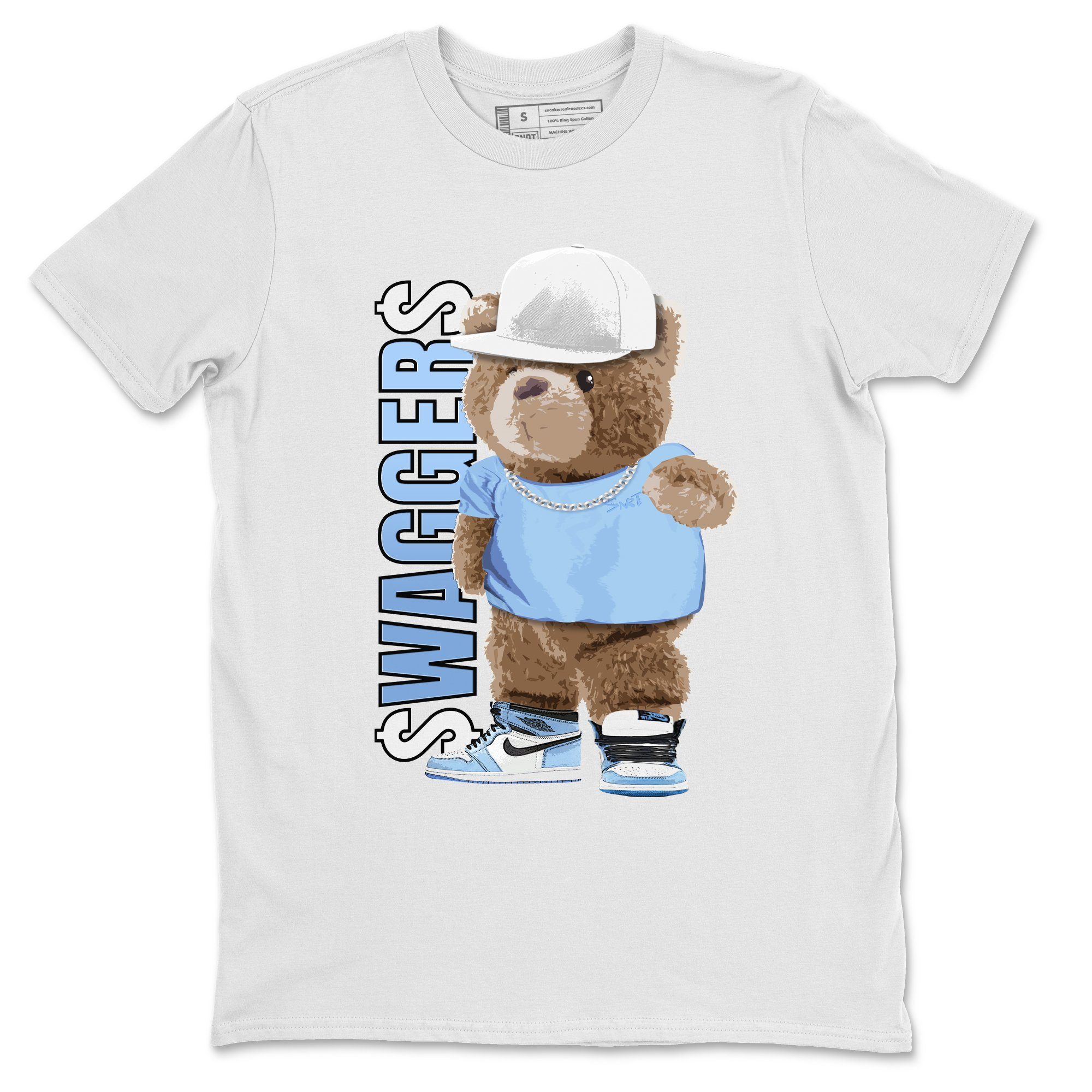 Jordan 1 University Blue Shirt To Match Jordans Bear Swaggers Sneaker Tees Jordan 1 University Blue Drip Gear Zone Sneaker Matching Clothing Unisex Shirts