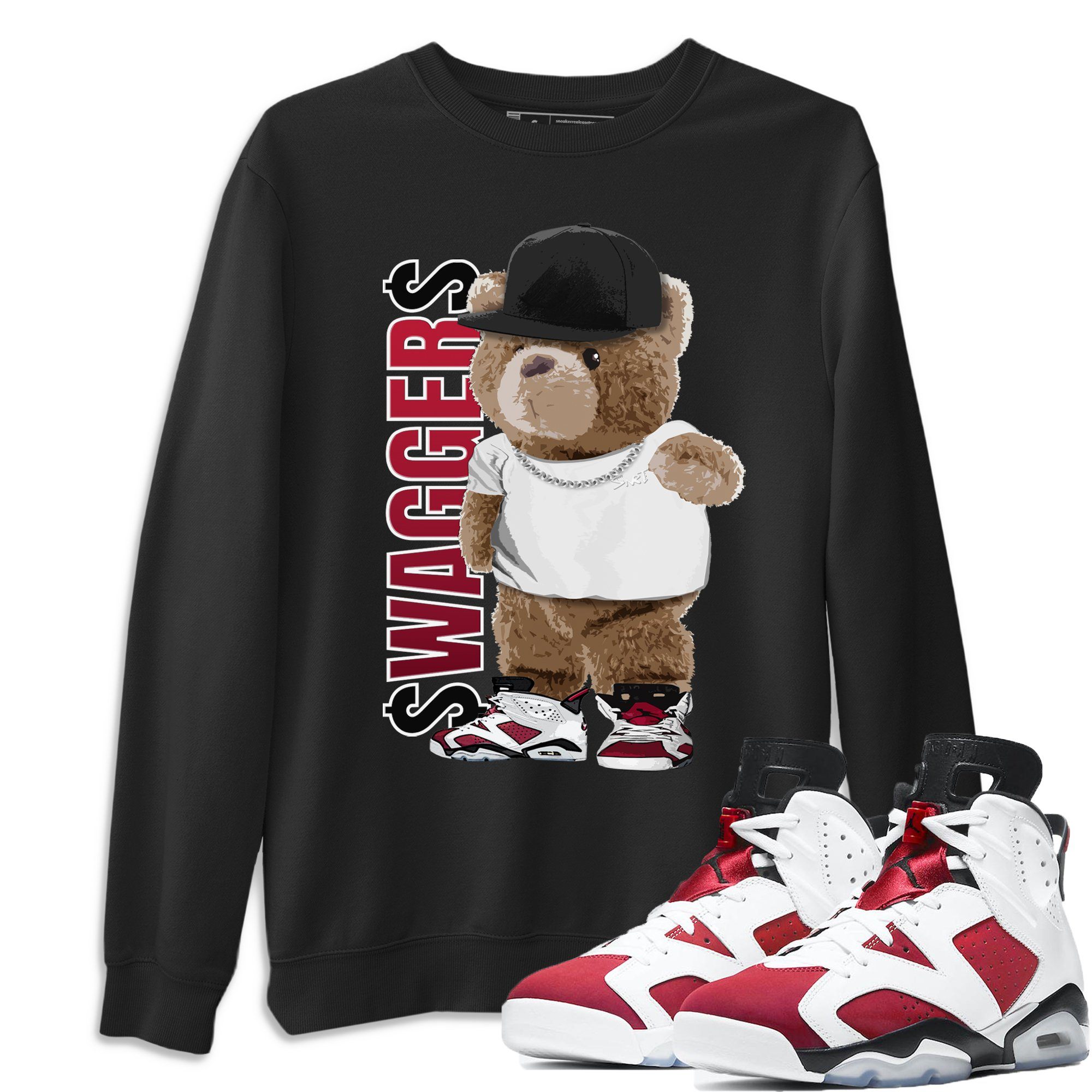Jordan 6 Carmine Shirt To Match Jordans Bear Swaggers Sneaker Tees Jordan 6 Carmine Drip Gear Zone Sneaker Matching Clothing Unisex Shirts