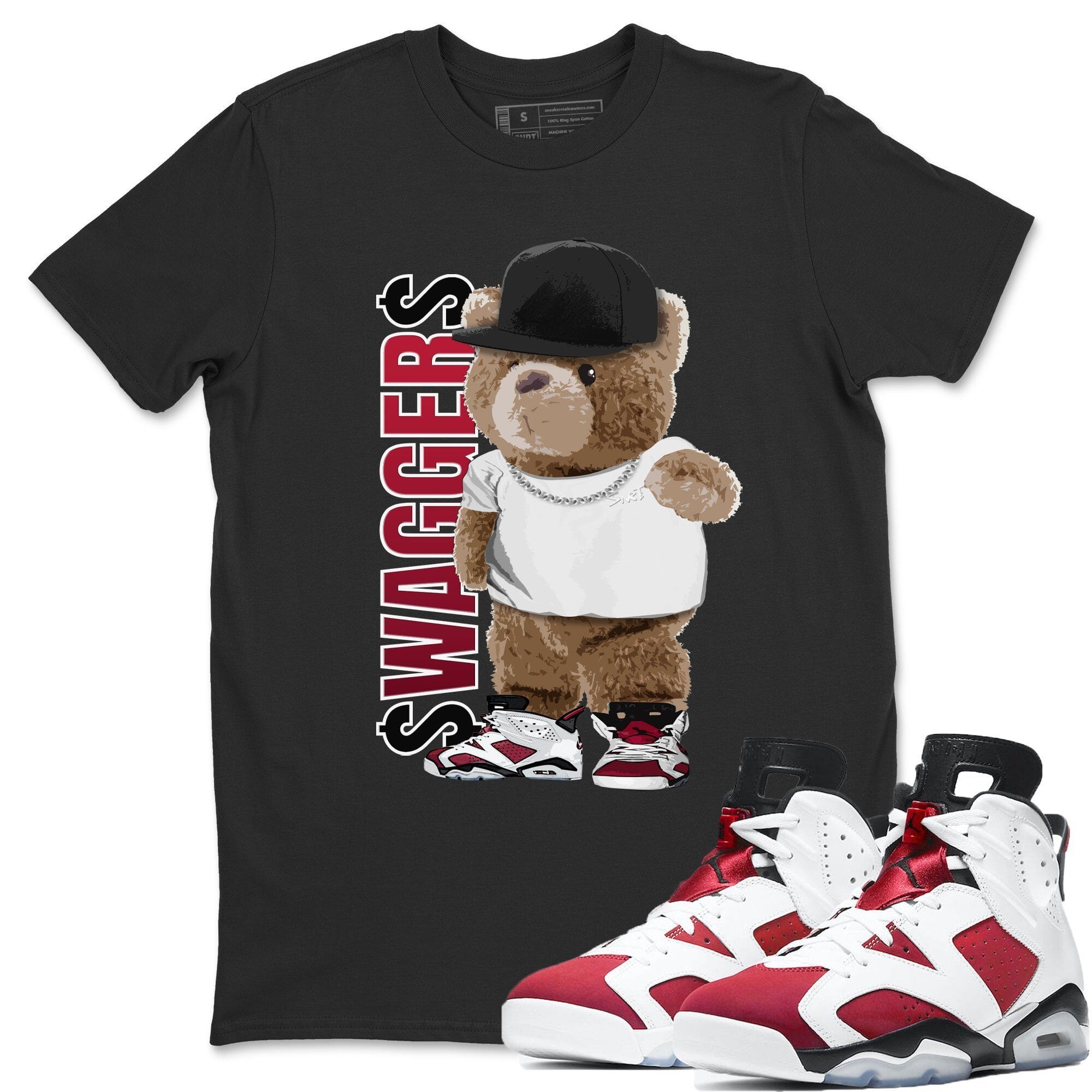 Jordan 6 Carmine Shirt To Match Jordans Bear Swaggers Sneaker Tees Jordan 6 Carmine Drip Gear Zone Sneaker Matching Clothing Unisex Shirts