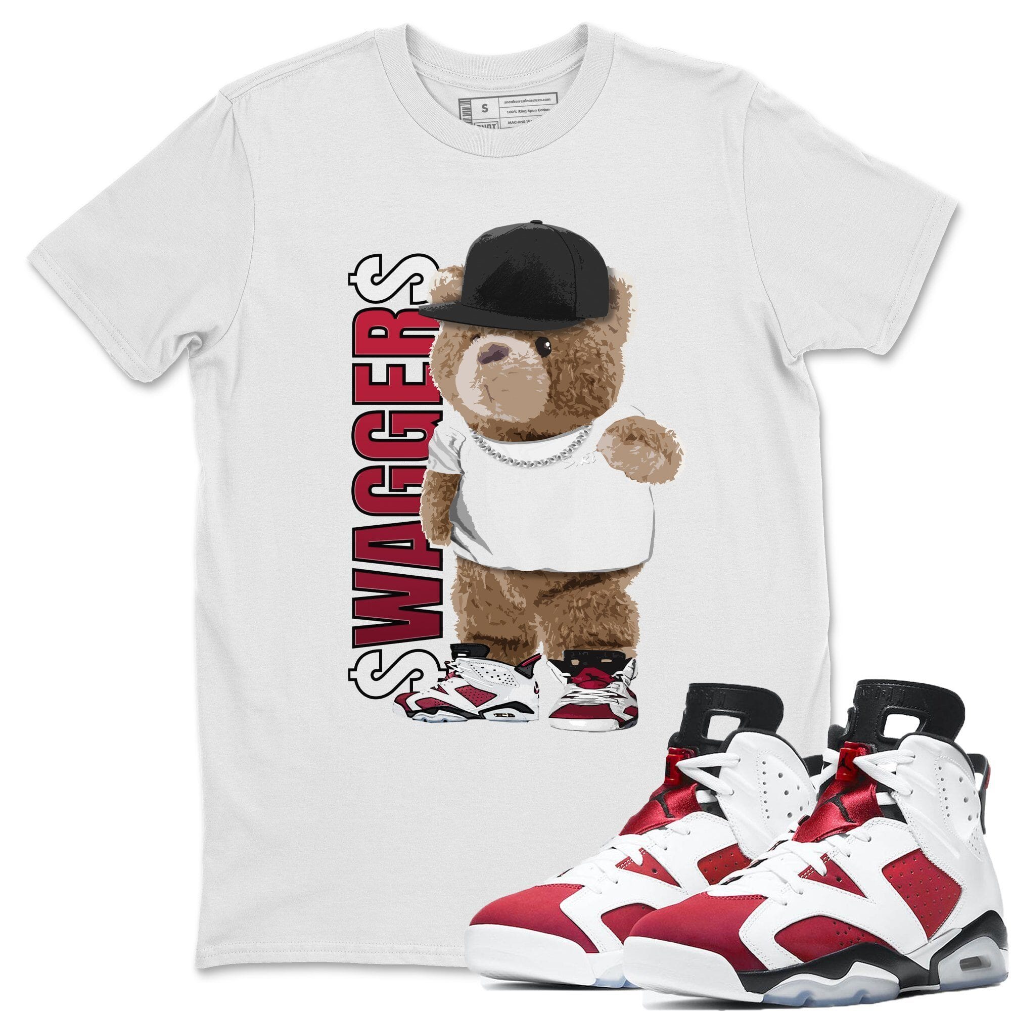 Jordan 6 Carmine Shirt To Match Jordans Bear Swaggers Sneaker Tees Jordan 6 Carmine Drip Gear Zone Sneaker Matching Clothing Unisex Shirts