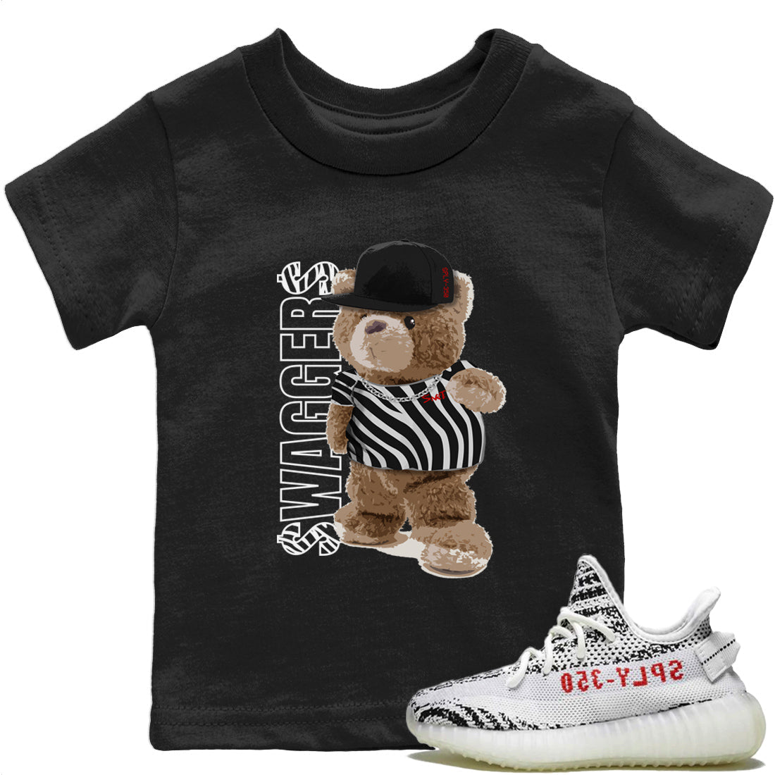 Yeezy 350 Zebra Shirt To Match Jordans Bear Swaggers Sneaker Tees Yeezy 350 Zebra Drip Gear Zone Sneaker Matching Clothing Kids Shirts