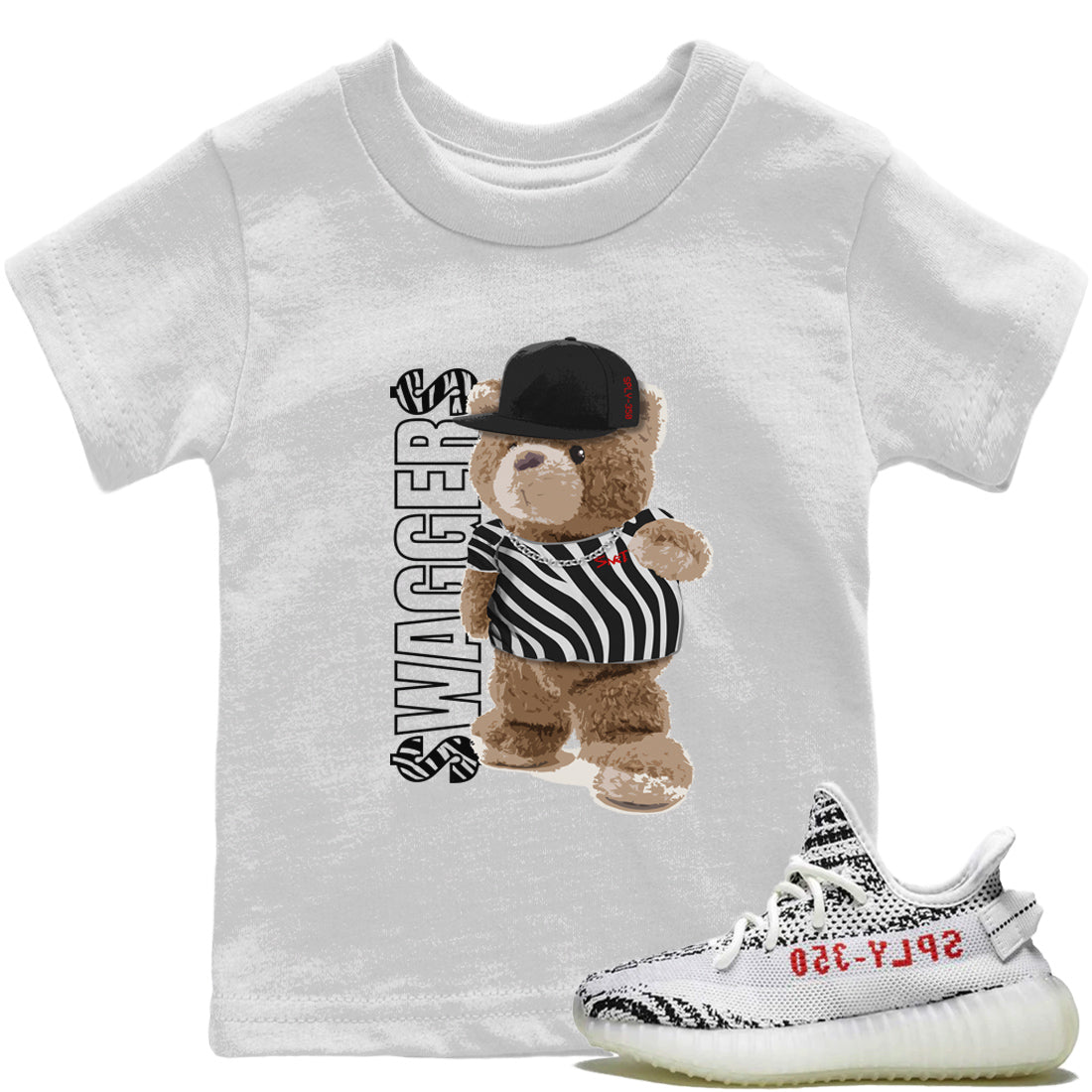 Yeezy 350 Zebra Shirt To Match Jordans Bear Swaggers Sneaker Tees Yeezy 350 Zebra Drip Gear Zone Sneaker Matching Clothing Kids Shirts
