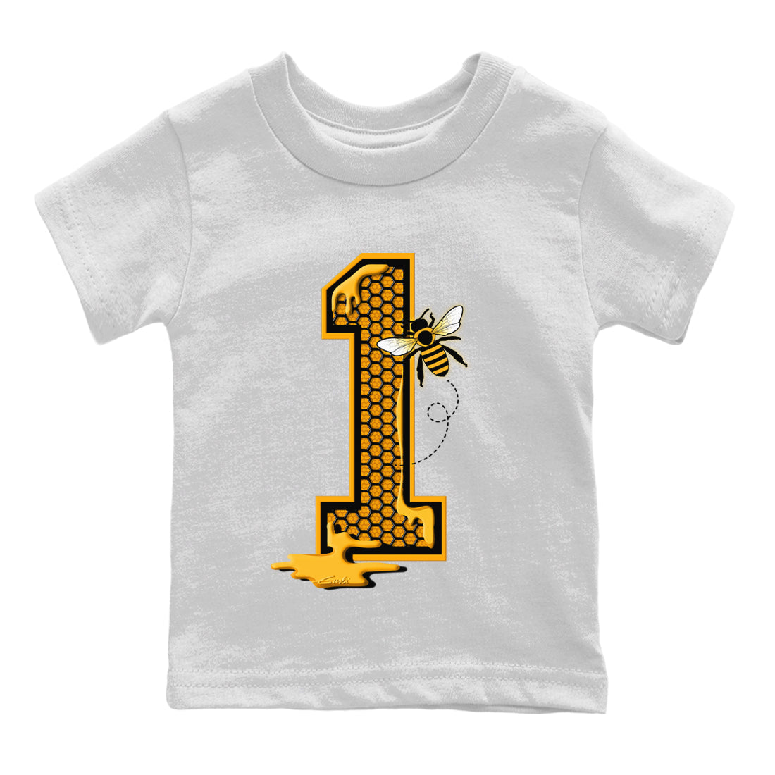 Jordan 1 Taxi Sneaker Matching T-Shirt Bees Number 1 Sneaker Tees Jordan 1 Taxi Sneaker Release Tees Kids Shirts
