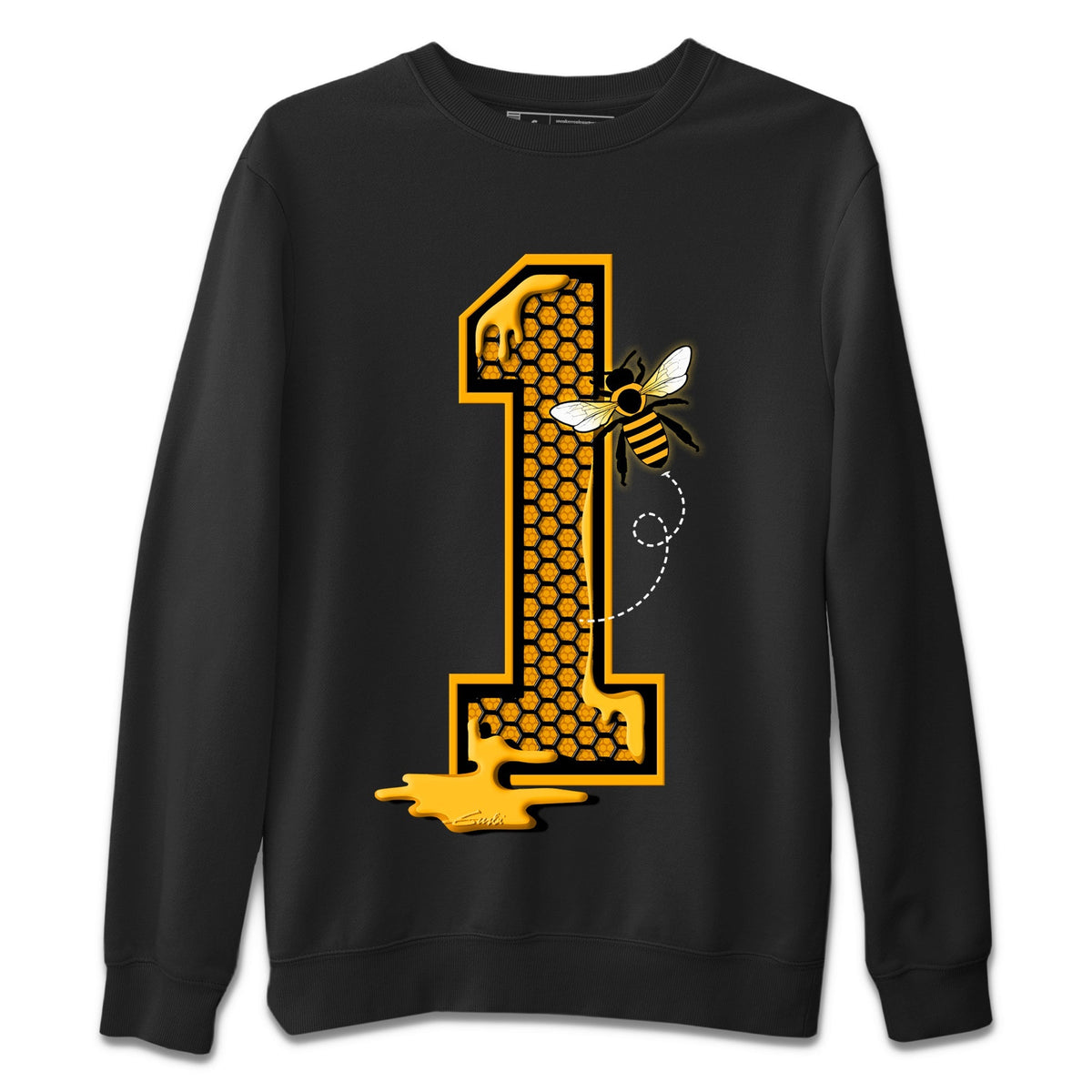 Jordan 1 Taxi Sneaker Matching T-Shirt Bees Number 1 Sneaker Tees Jordan 1 Taxi Sneaker Release Tees Crew Neck Tees