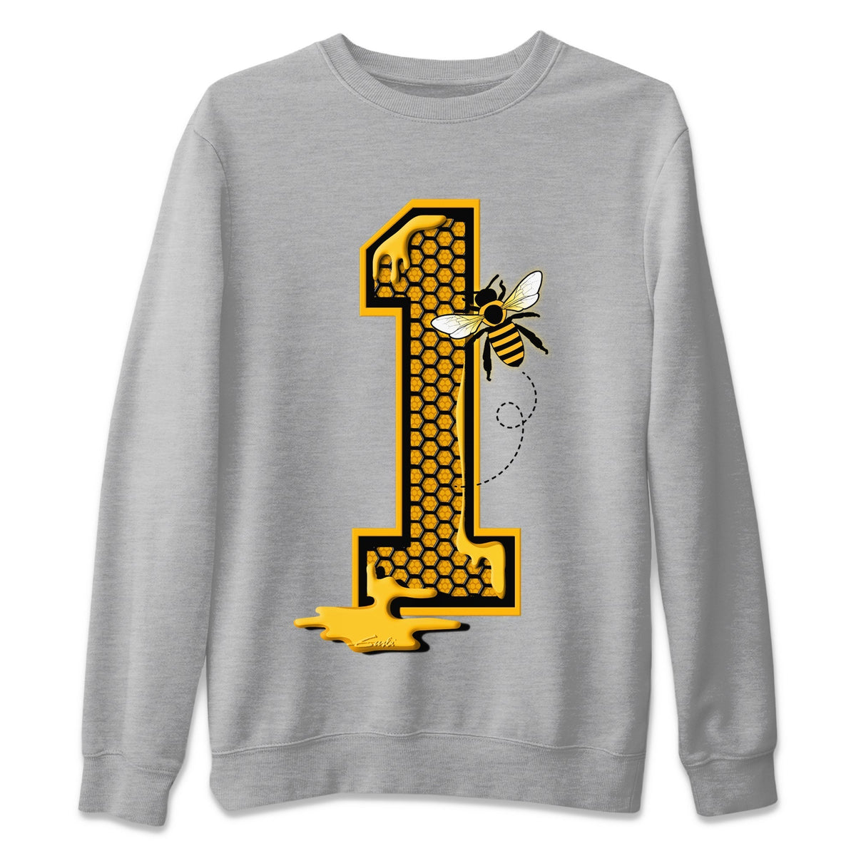 Jordan 1 Taxi Sneaker Matching T-Shirt Bees Number 1 Sneaker Tees Jordan 1 Taxi Sneaker Release Tees Crew Neck Tees