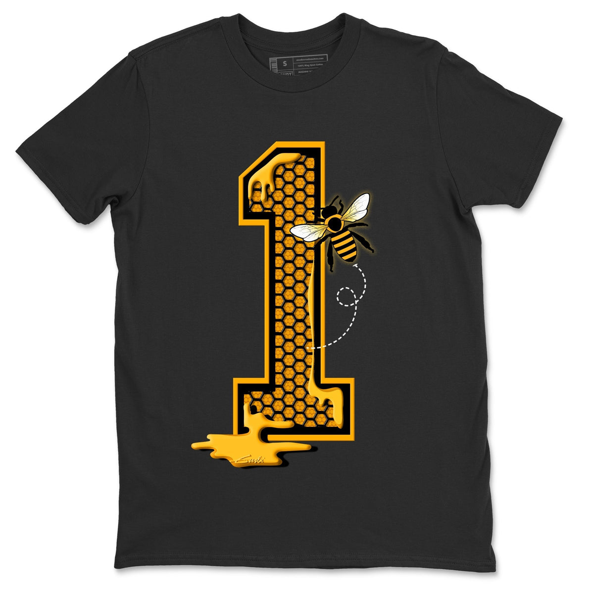 Jordan 1 Taxi Sneaker Matching T-Shirt Bees Number 1 Sneaker Tees Jordan 1 Taxi Sneaker Release Tees Crew Neck Tees