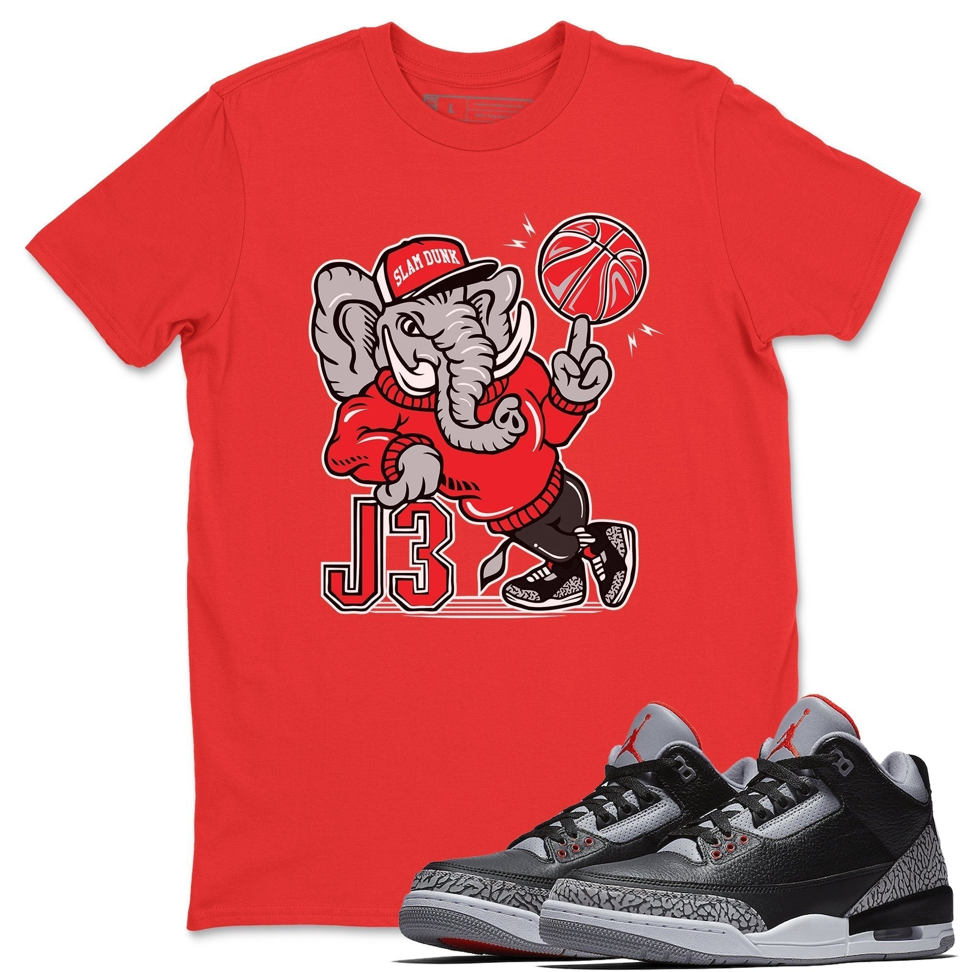 Jordan 3 Black Cement Shirt To Match Jordans AJ3 Elephant Sneaker Tees Jordan 3 Black Cement Drip Gear Zone Sneaker Matching Clothing Unisex Shirts