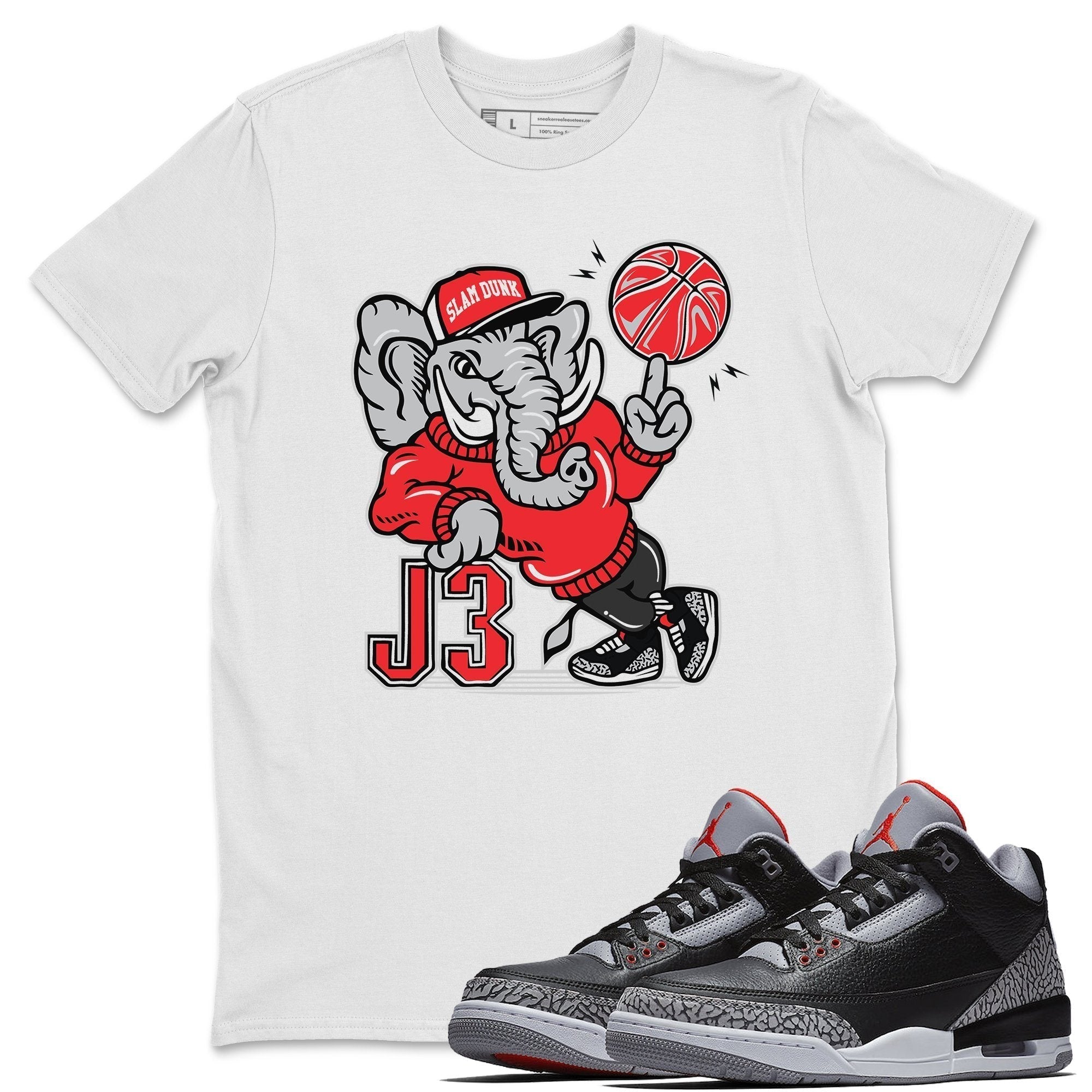 Jordan 3 Black Cement Shirt To Match Jordans AJ3 Elephant Sneaker Tees Jordan 3 Black Cement Drip Gear Zone Sneaker Matching Clothing Unisex Shirts