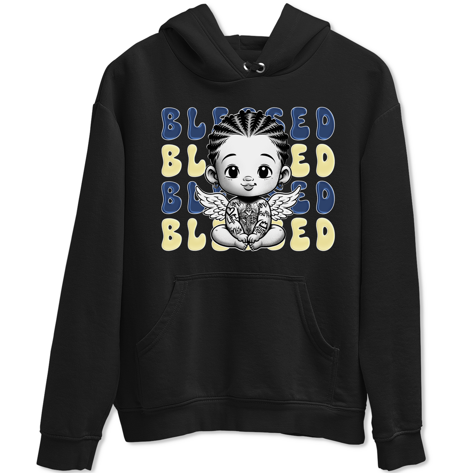 Jordan 5 A Ma Maniere x Dawn to match jordans Blessed Baby sneaker tees Air Jordan 5 A Ma Maniere x Photon Dust Drip Gear Zone Streetwear Brand Sneaker Matching Cotton Shirt unisex cotton Black 2 crew neck shirt