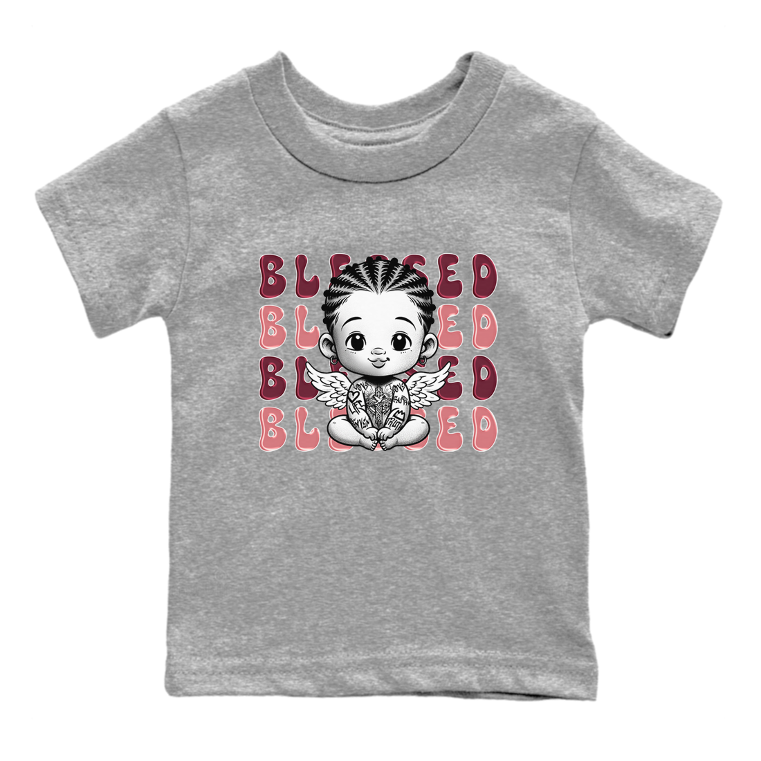 Dunk Low Valentines Day shirt to match jordans Blessed sneaker tees Special Valentine's Day Couple Shirt Dunk Valentine's Day 2024 Drip Gear Zone Sneaker Matching Shirt Baby Toddler Heather Grey 2 T-Shirt