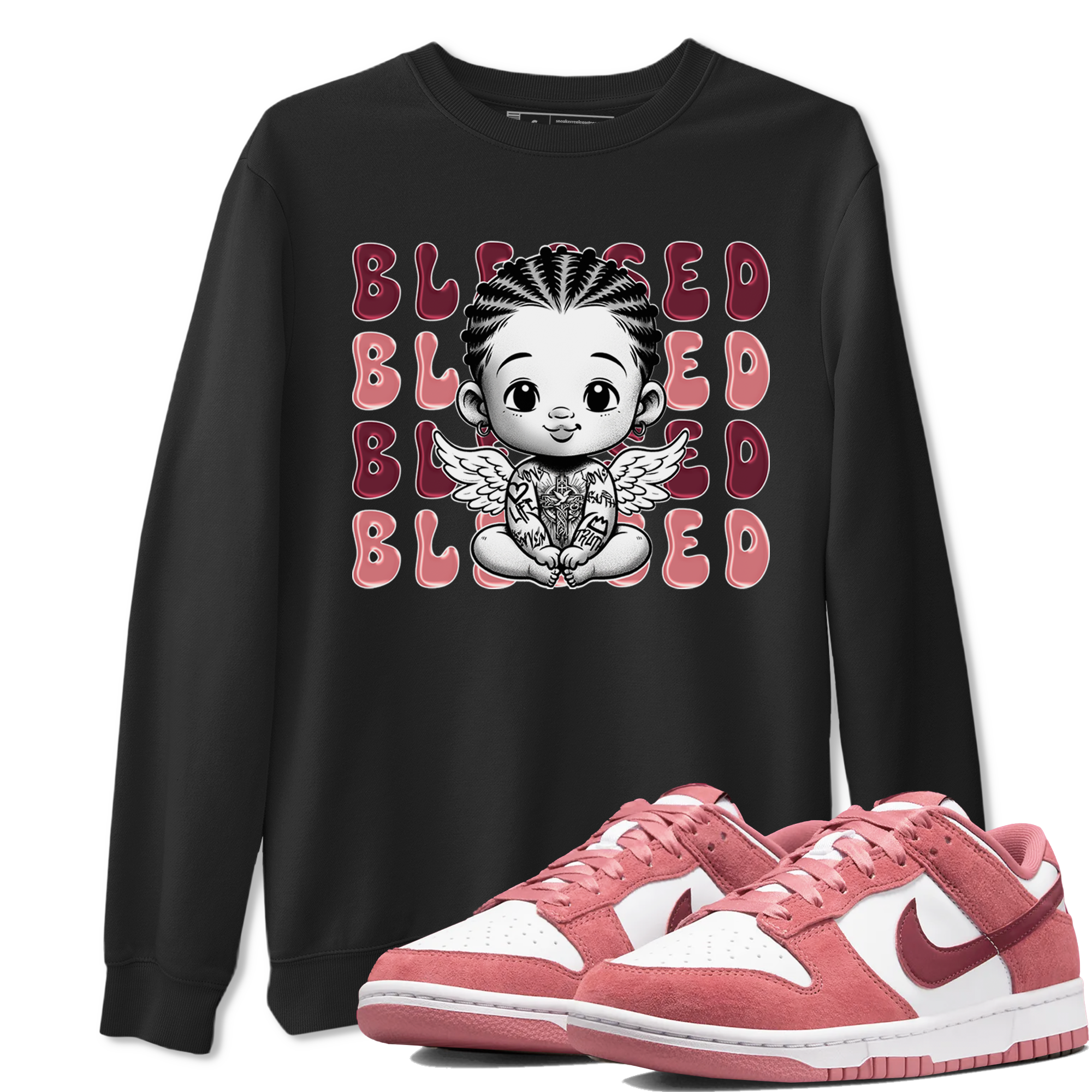 Dunk Low Valentines Day shirt to match jordans Blessed sneaker tees Special Valentine's Day Couple Shirt Dunk Valentine's Day 2024 Drip Gear Zone Sneaker Matching Shirt Unisex Black 1 T-Shirt